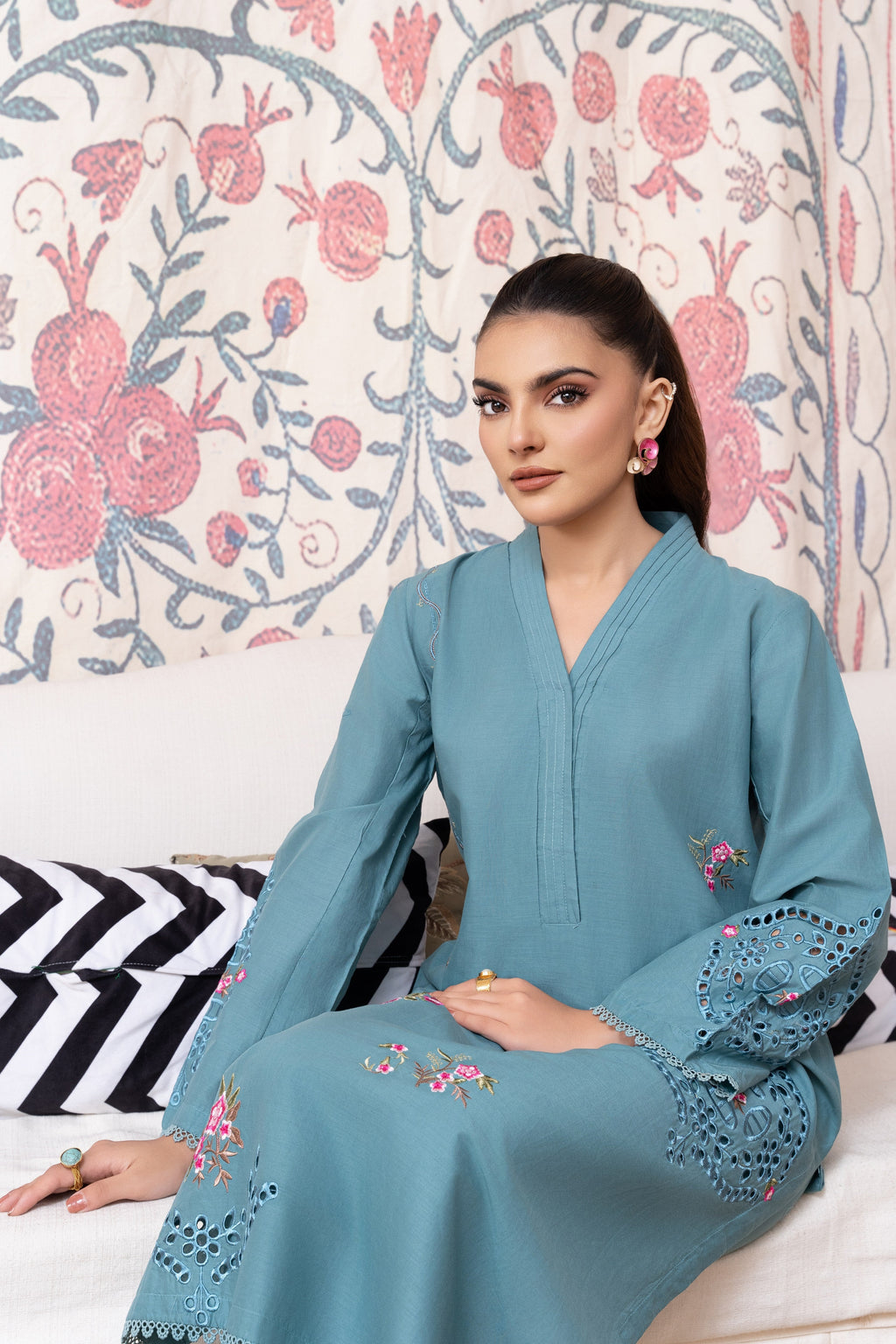 Wave Premium Fabric Pakistani Summer Dresses - Sahiba-clothing - 2