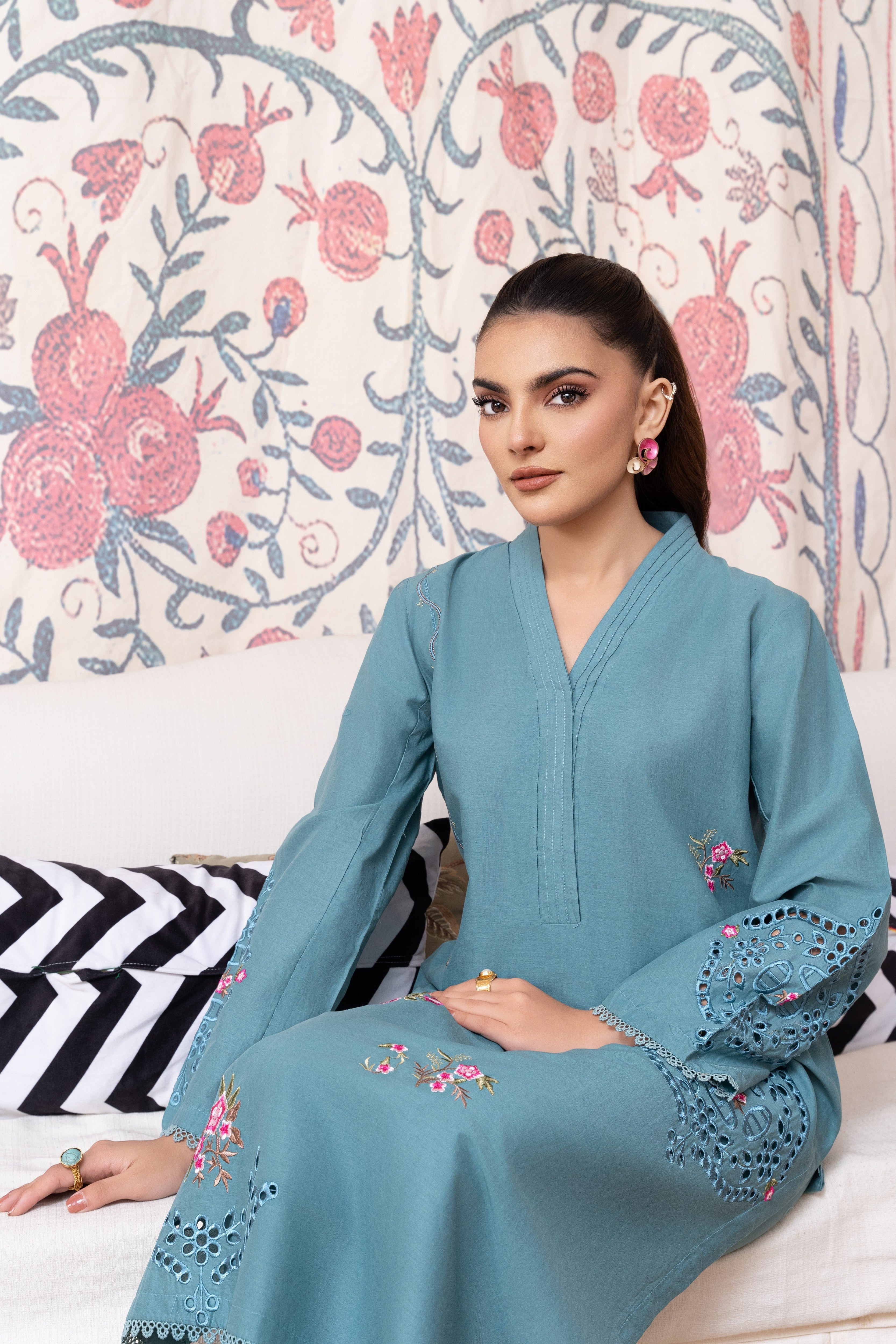 Wave Premium Fabric Pakistani Summer Dresses - Sahiba-clothing - 2