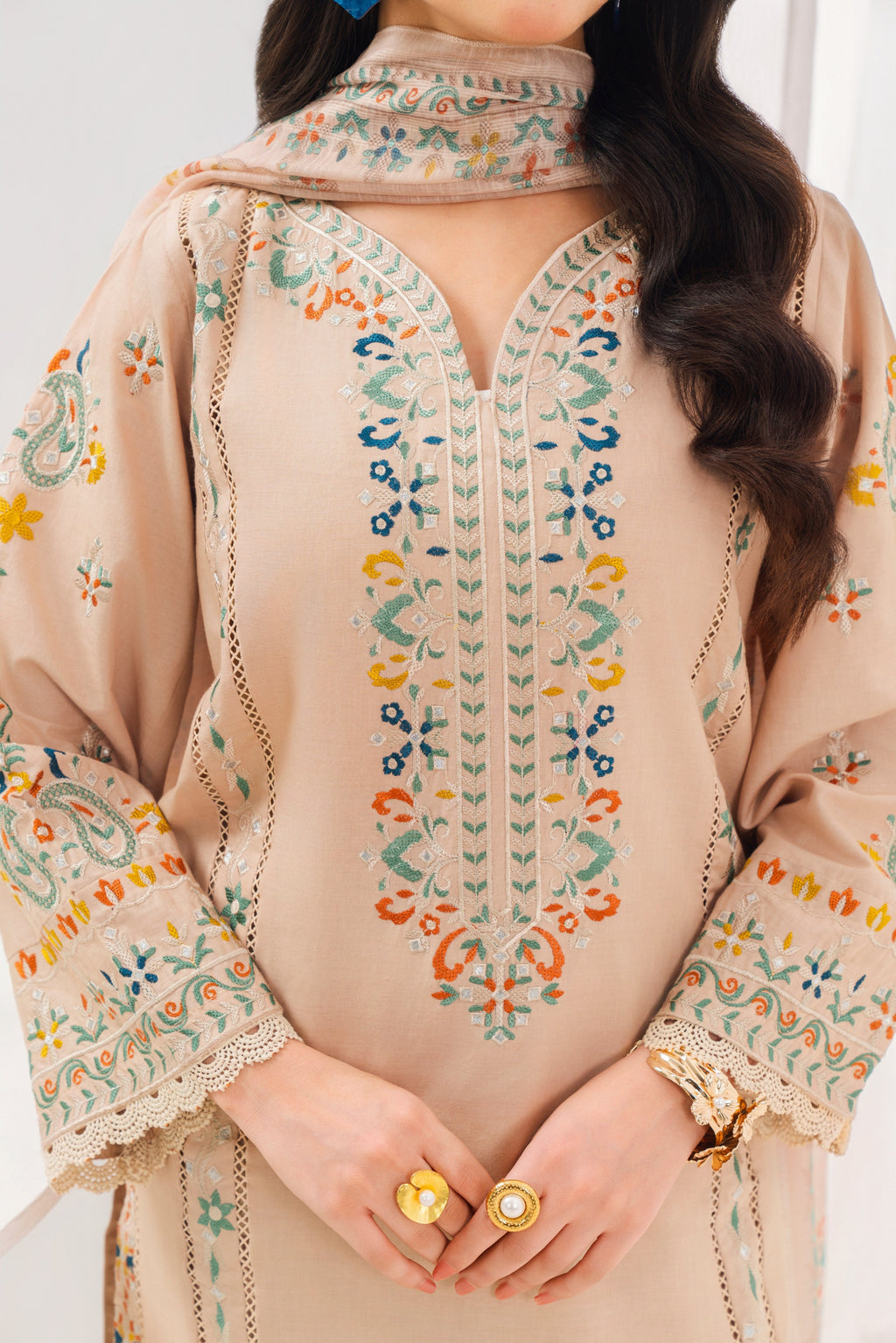 Marasim - Skin Premium Fabric Pakistani Summer Dresses - Sahiba-clothing - 3