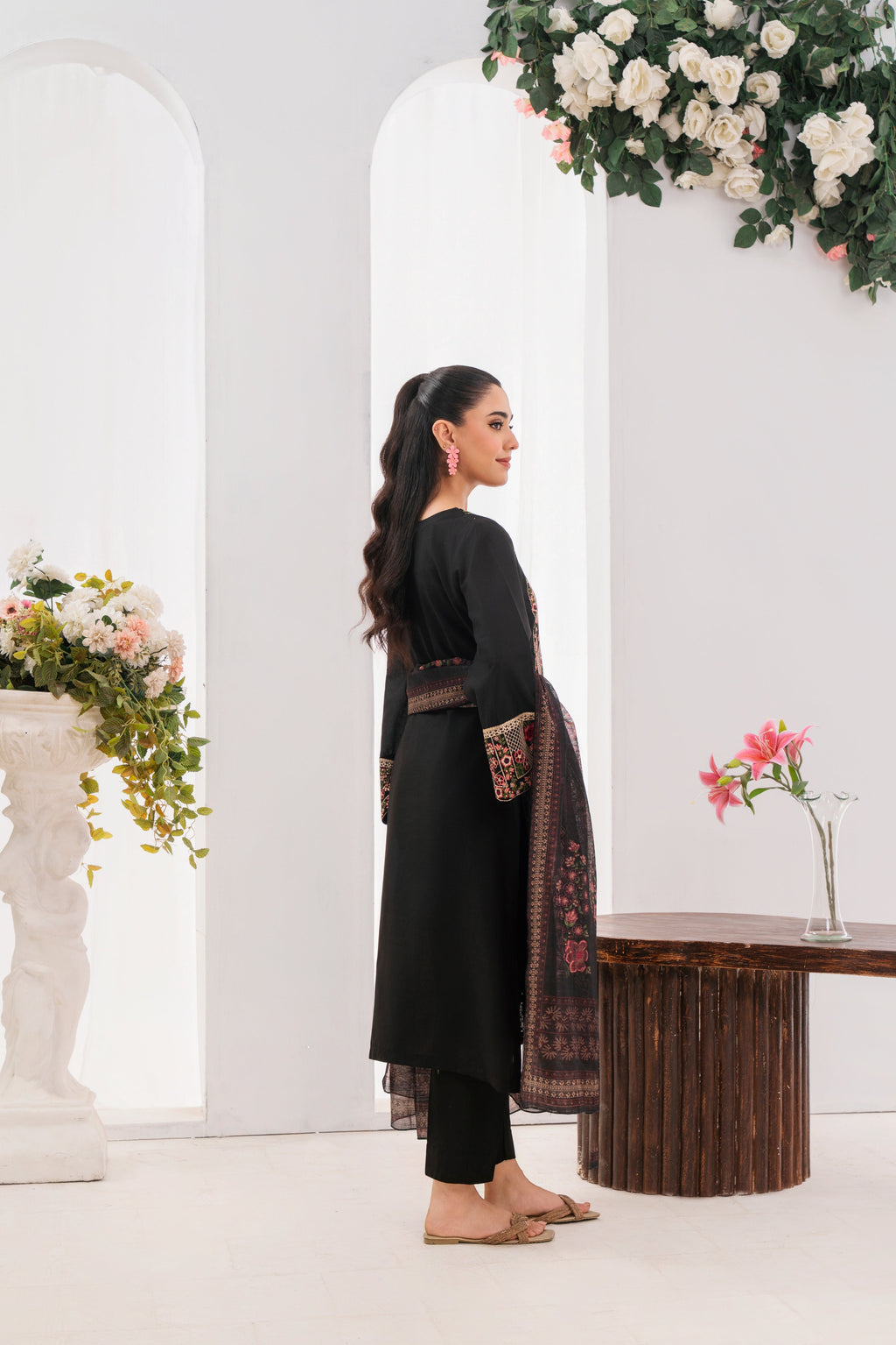 Virsa - Black Premium Fabric Pakistani Winter Dresses - Sahiba-clothing - 5