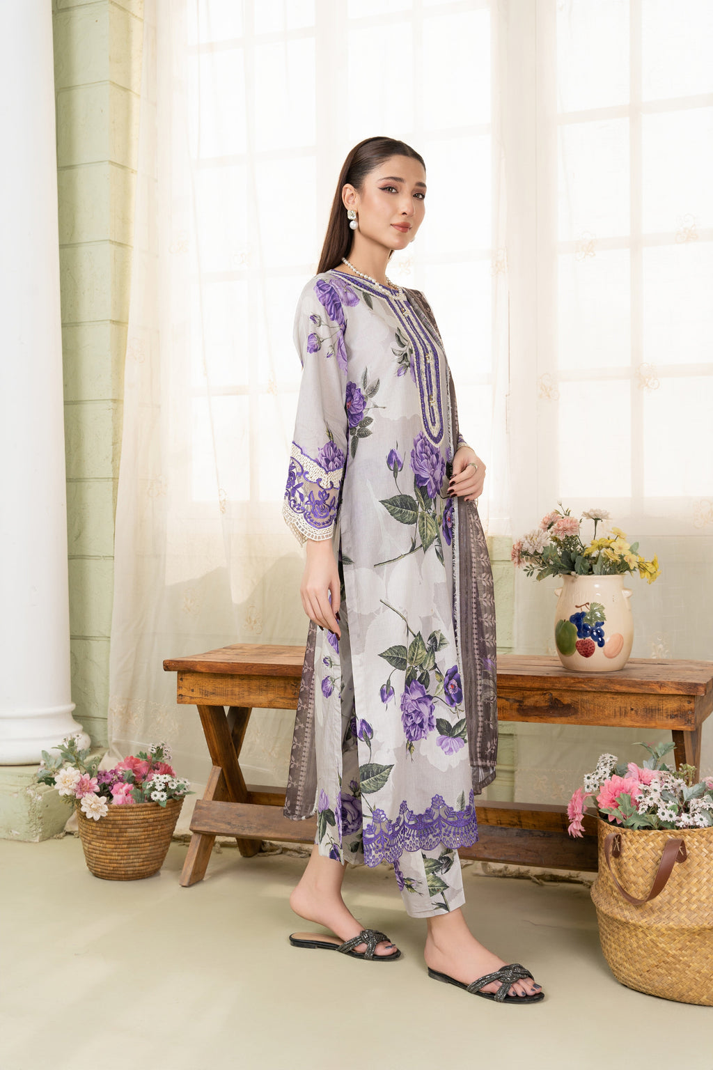 Luminous Premium Fabric Pakistani Summer Dresses - Sahiba-clothing - 3
