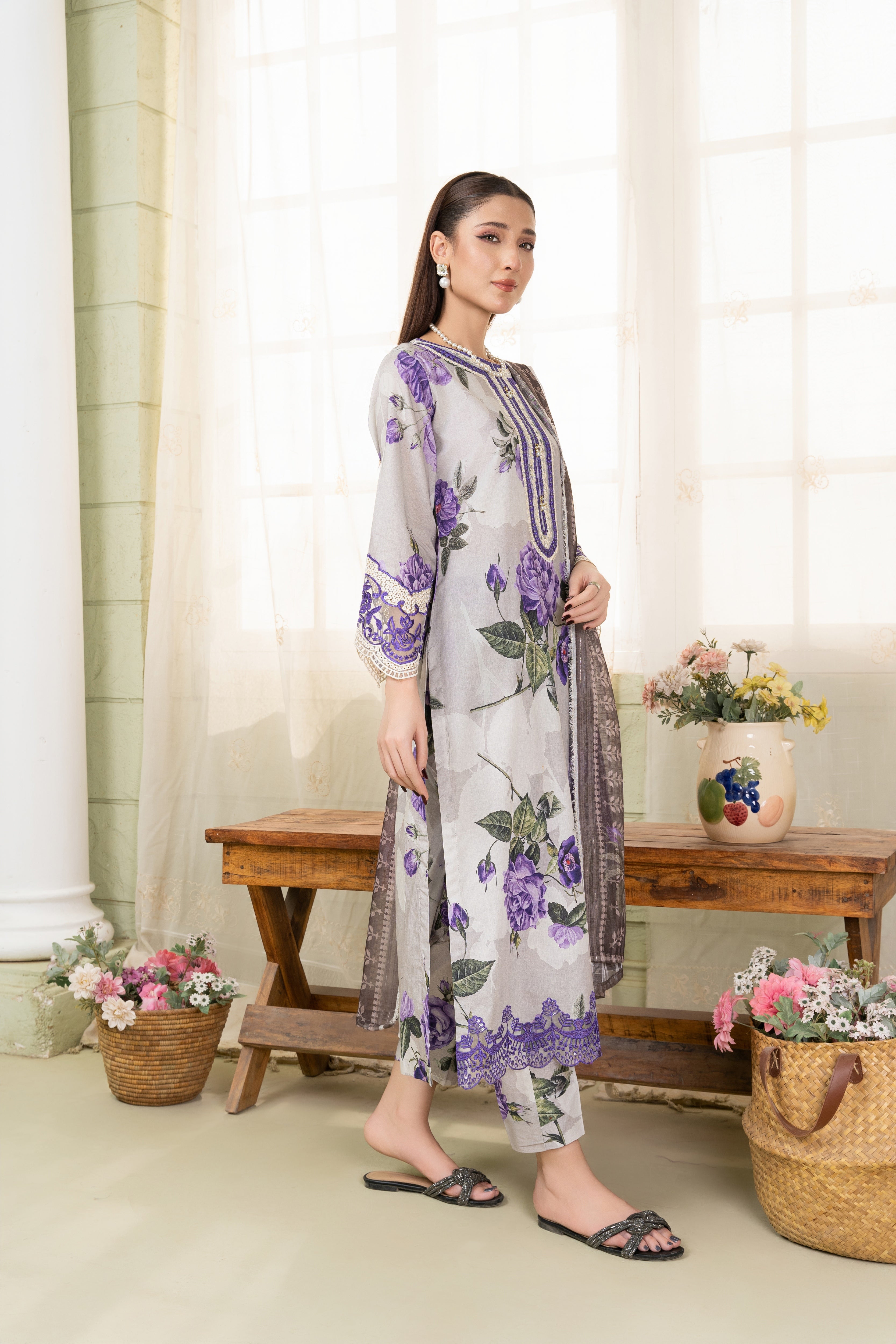 Luminous Premium Fabric Pakistani Summer Dresses - Sahiba-clothing - 3