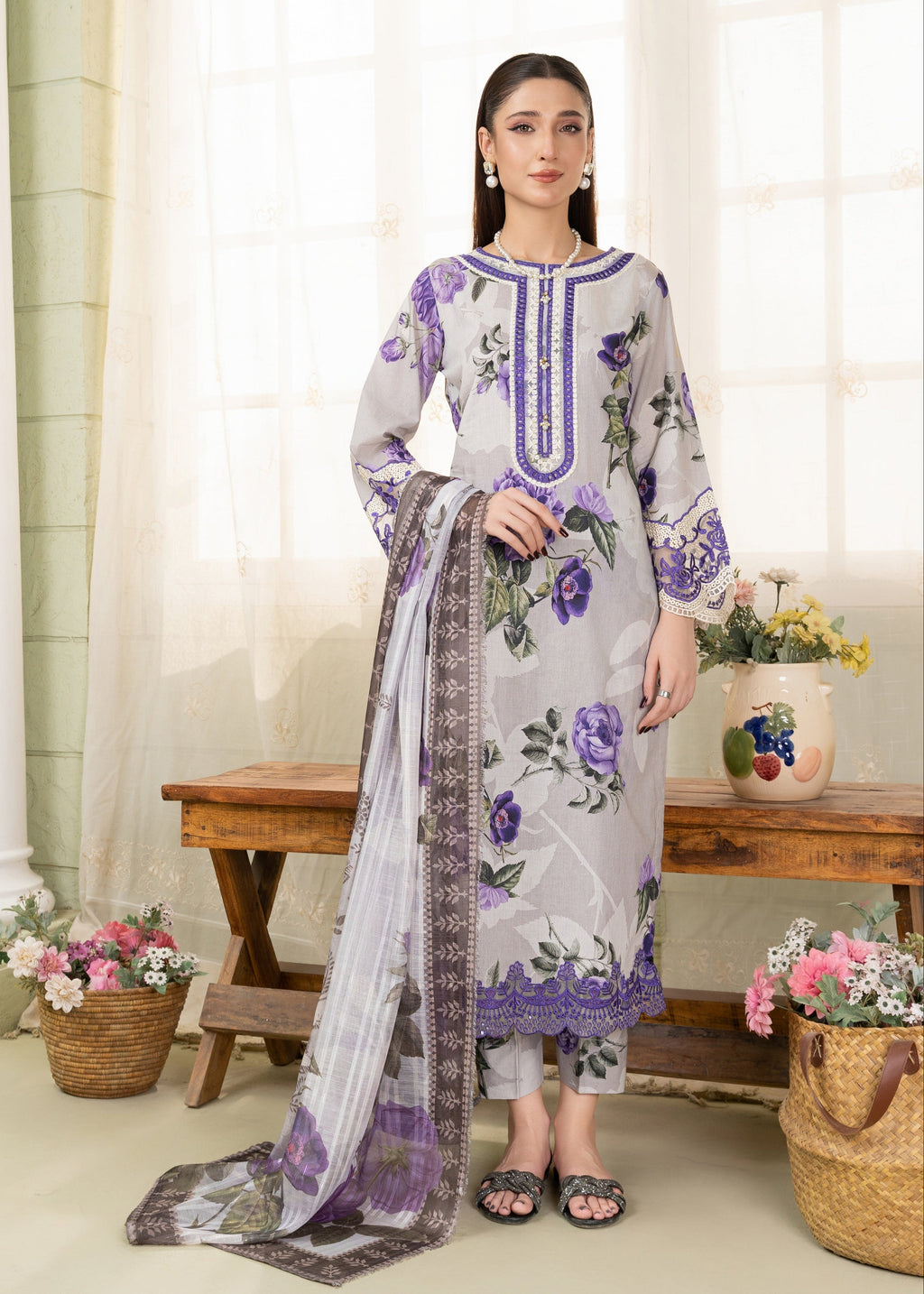 Luminous Premium Fabric Pakistani Summer Dresses - Sahiba-clothing - 1