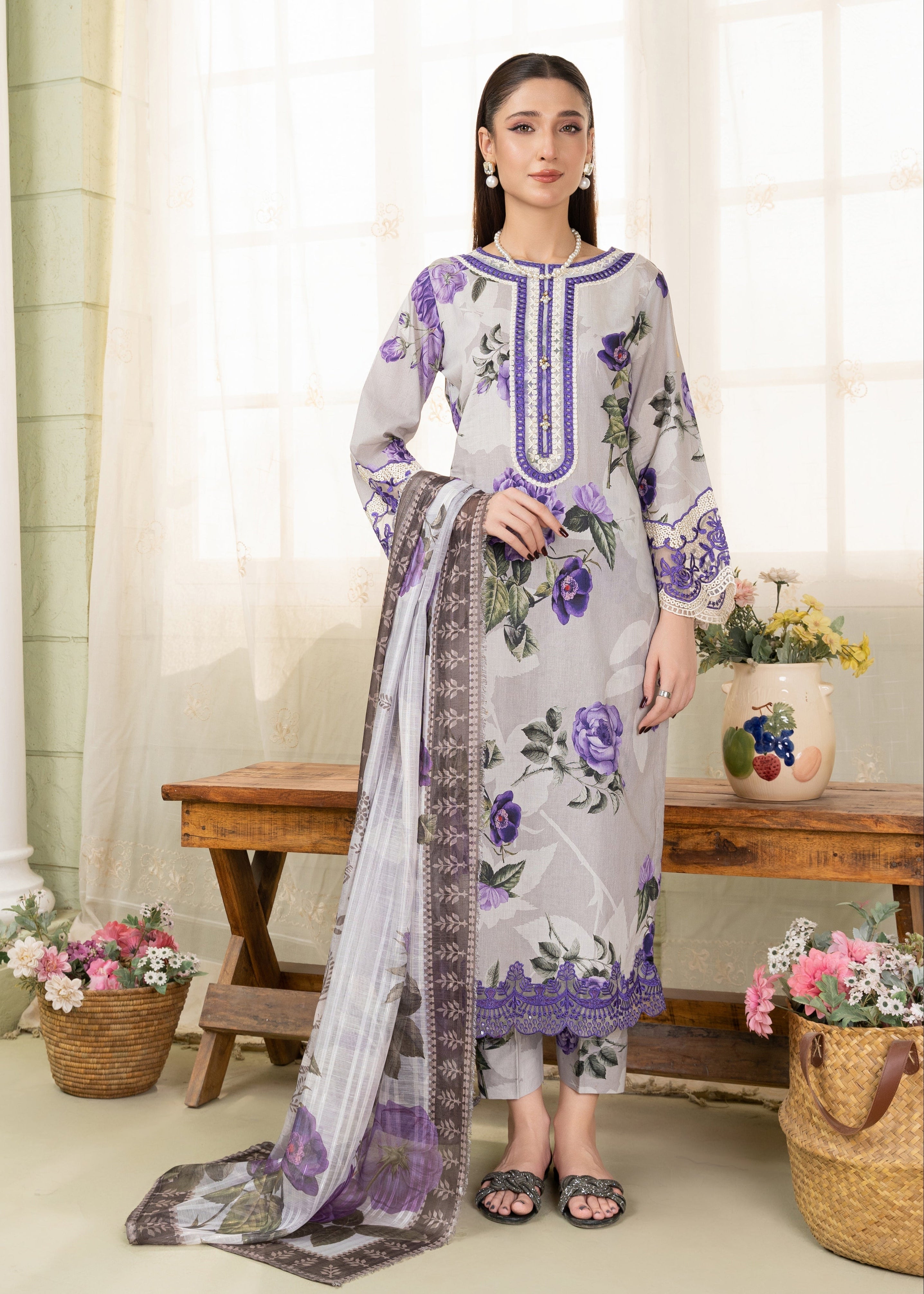 Luminous Premium Fabric Pakistani Summer Dresses - Sahiba-clothing - 1