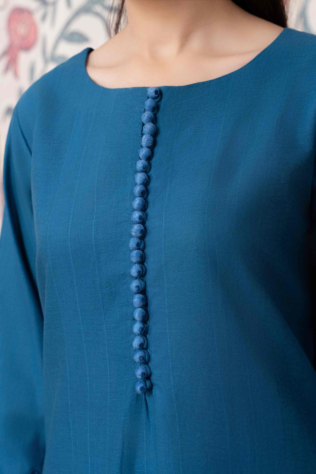 Calico - Blue Cotton Pakistani Summer Dresses - Sahiba-clothing - 5