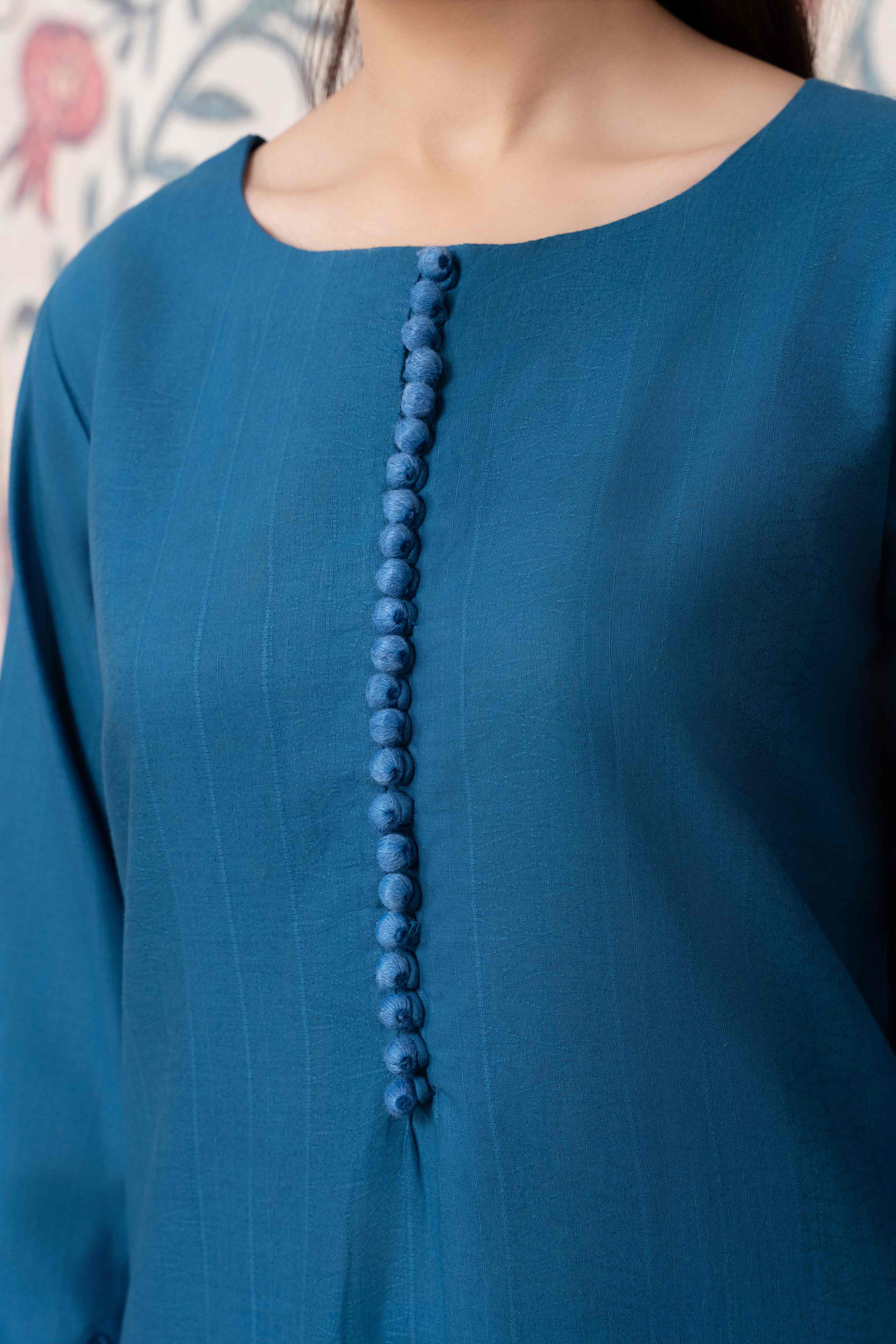 Calico - Blue Cotton Pakistani Summer Dresses - Sahiba-clothing - 5
