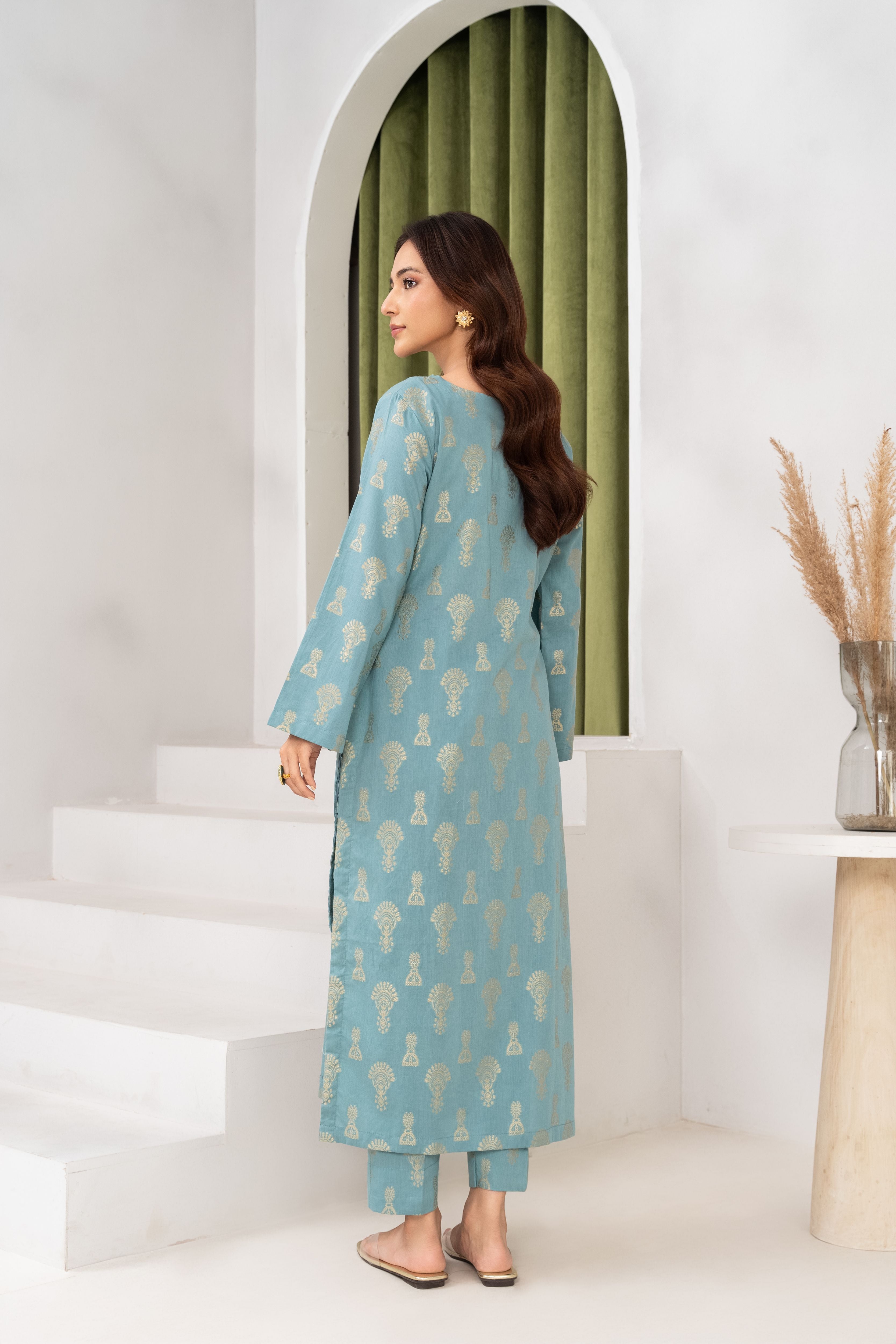Gulnaaz - Blue Premium Fabric Pakistani Summer Dresses - Sahiba-clothing - 6