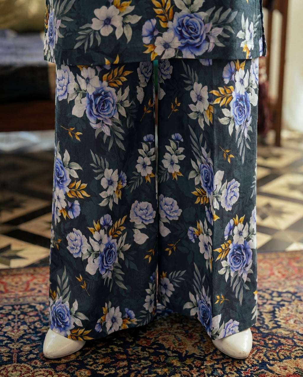 Nysa Blue Premium Fabric Pakistani Summer Dresses - Sahiba-clothing - 3