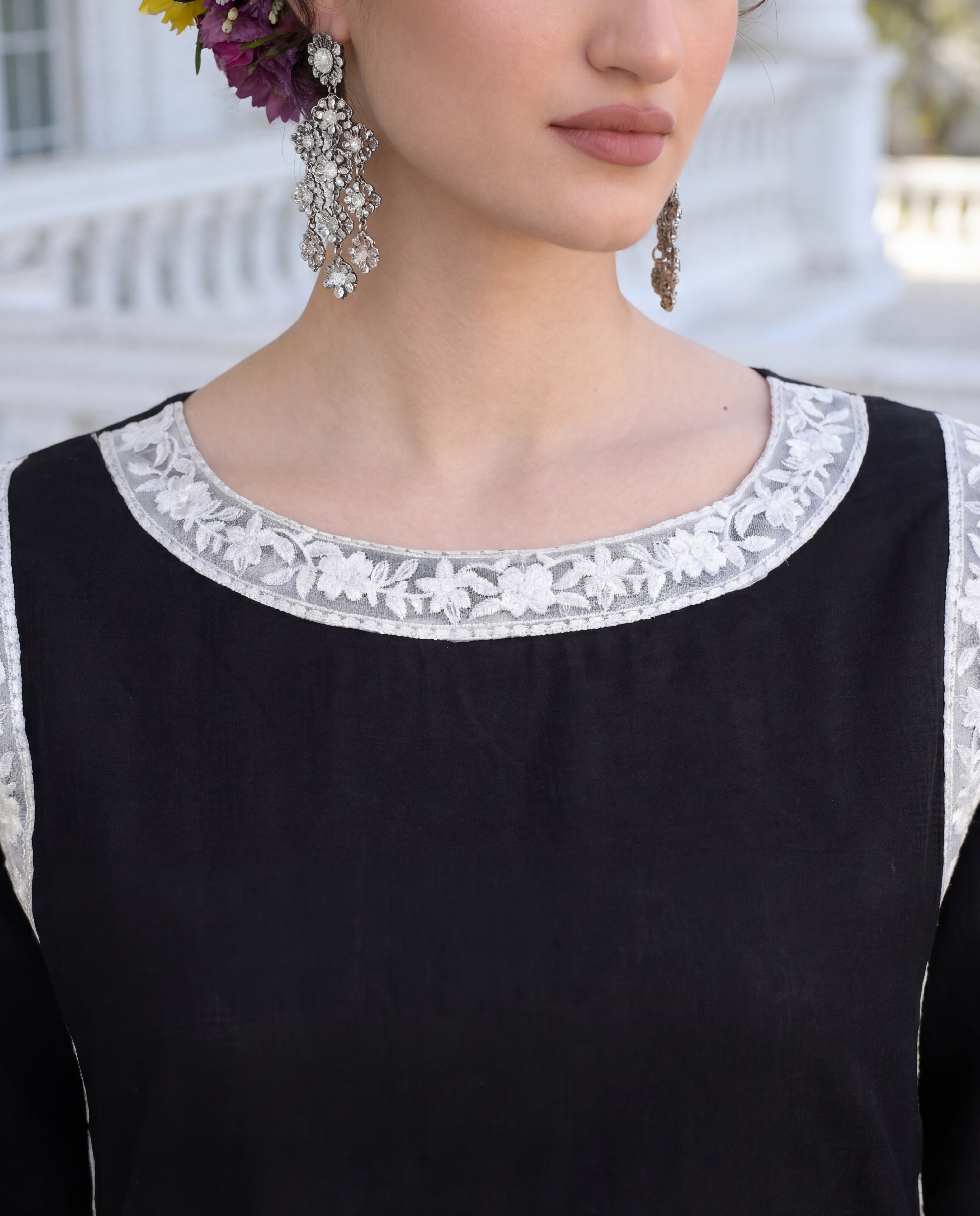 Veronica Black Premium Fabric Pakistani Summer Dresses - Sahiba-clothing - 2