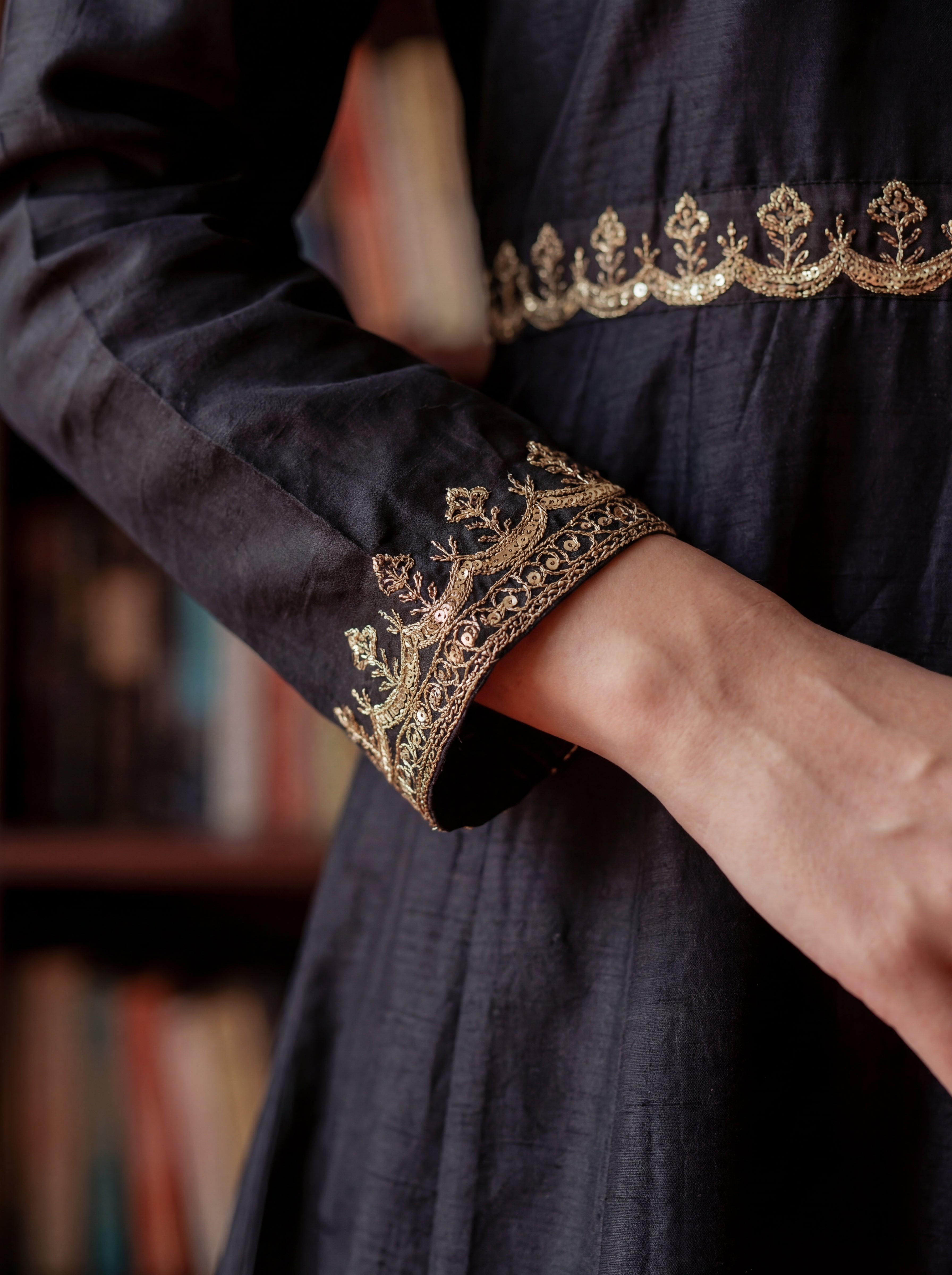 Sabaat Black Premium Fabric Pakistani Winter Dresses - Sahiba-clothing - 3
