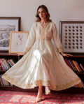 Zohra Off white Premium Fabric Pakistani Summer Dresses - Sahiba-clothing - 1