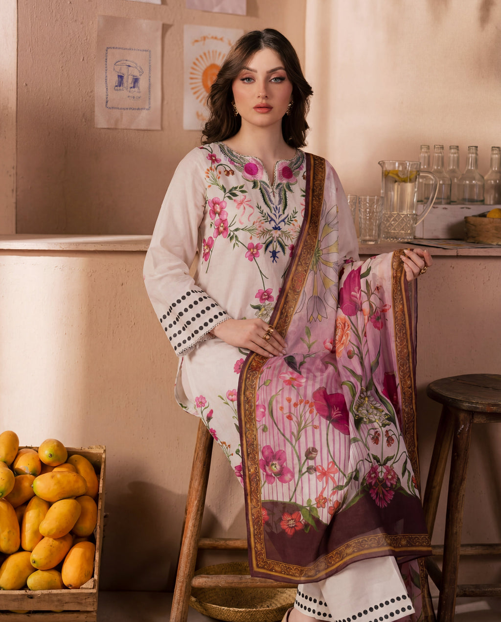Zoey Premium Fabric Pakistani Summer Dresses - Sahiba-clothing - 2