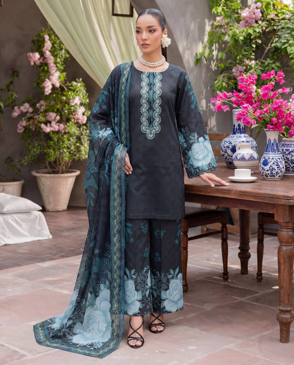 Shining Premium Fabric Pakistani Summer Dresses - Sahiba-clothing - 1