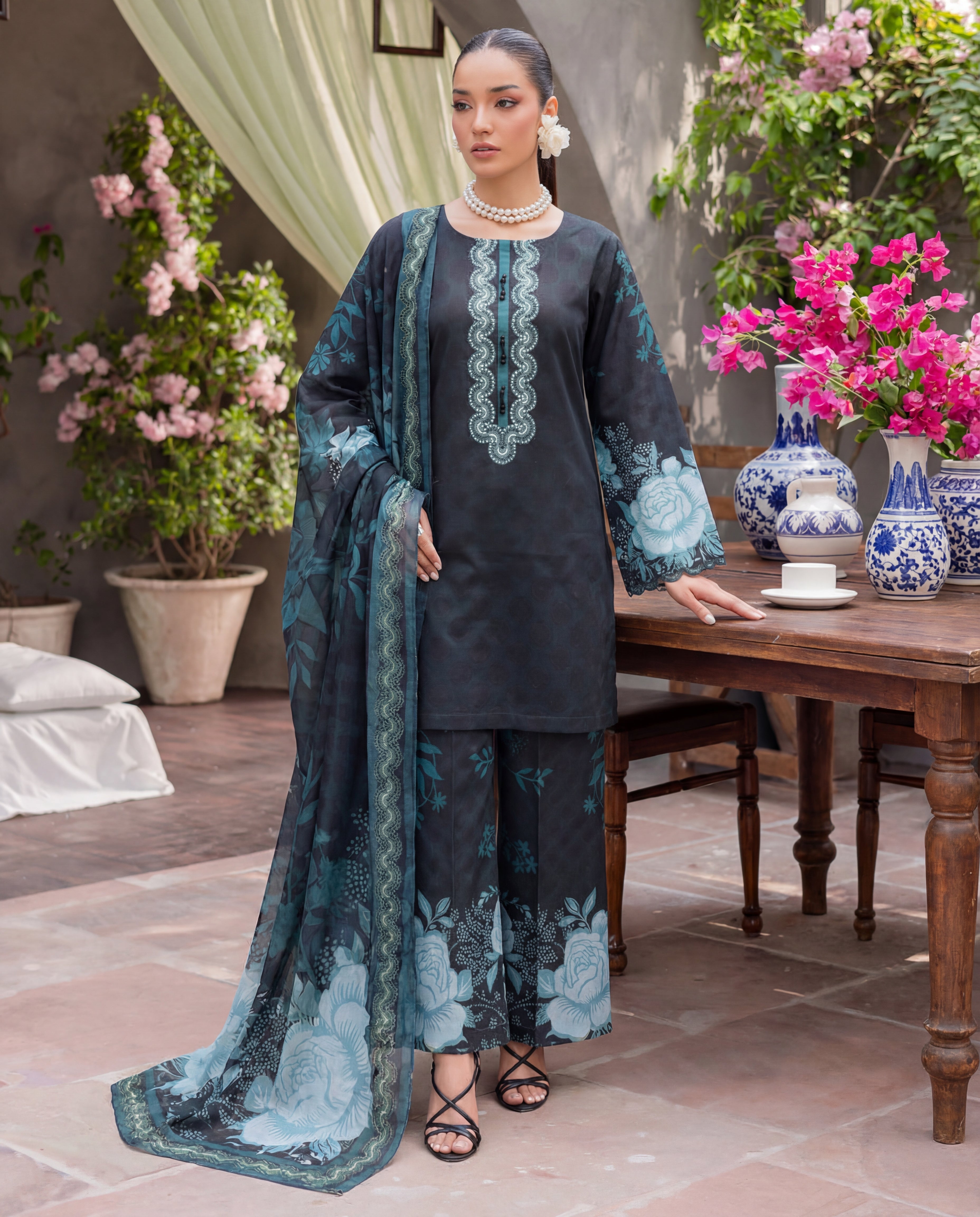 Shining Premium Fabric Pakistani Summer Dresses - Sahiba-clothing - 1