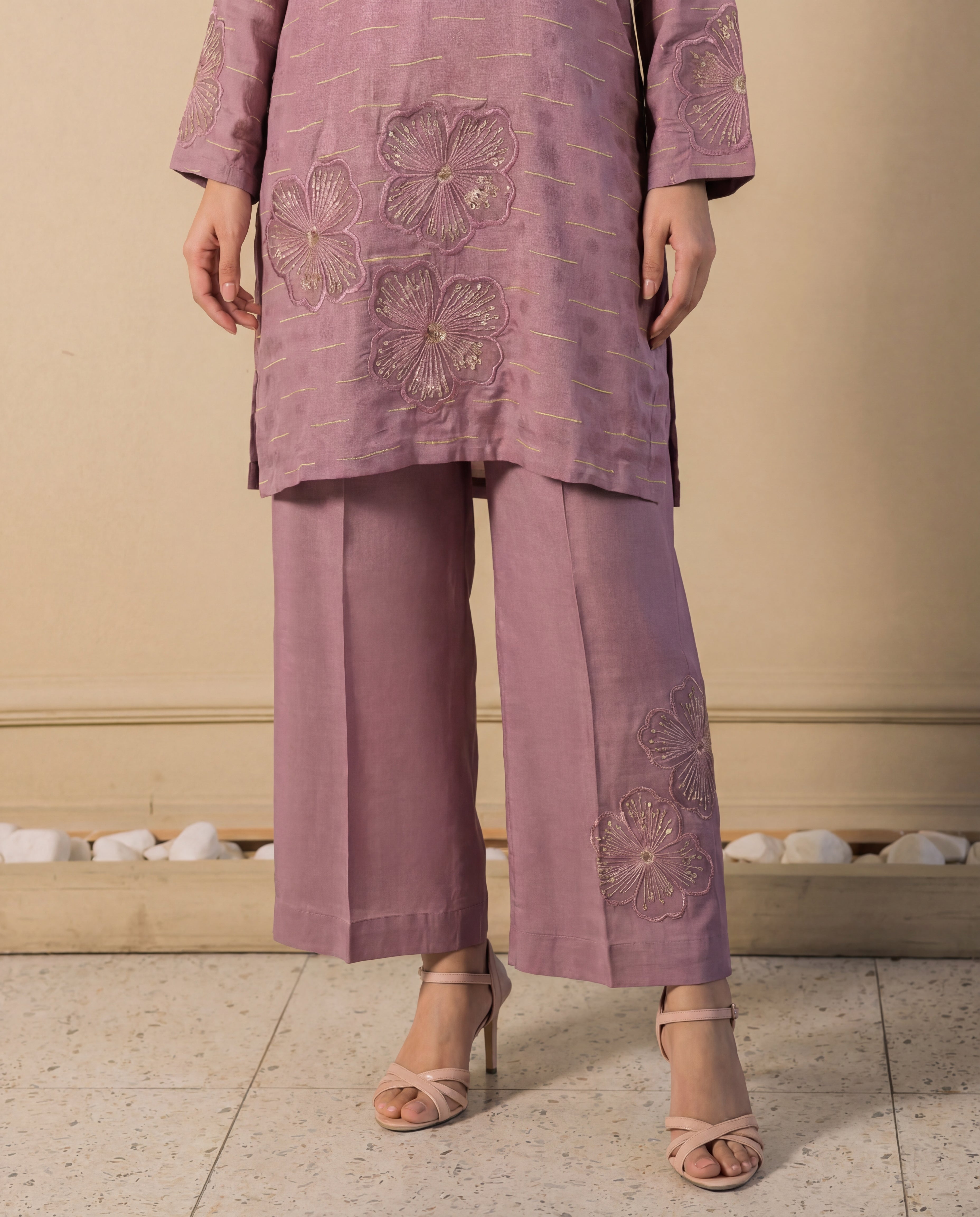 Aria Pink Premium Fabric Pakistani Summer Dresses - Sahiba-clothing - 4