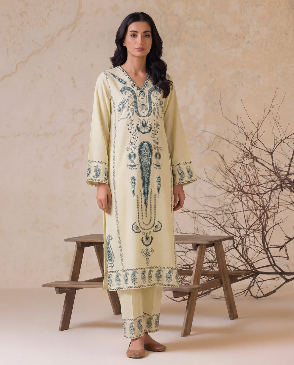 Mahroz Green Premium Fabric Pakistani Winter Dresses - Sahiba-clothing - 5