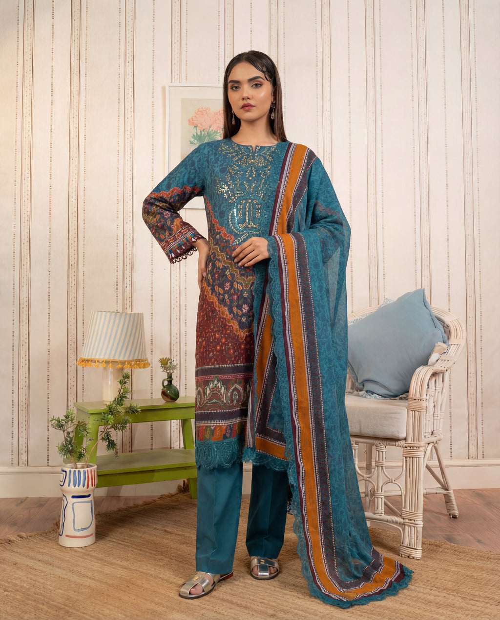 Atelier Premium Fabric Pakistani Summer Dresses - Sahiba-clothing - 1
