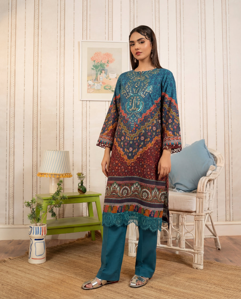 Atelier Premium Fabric Pakistani Summer Dresses - Sahiba-clothing - 4