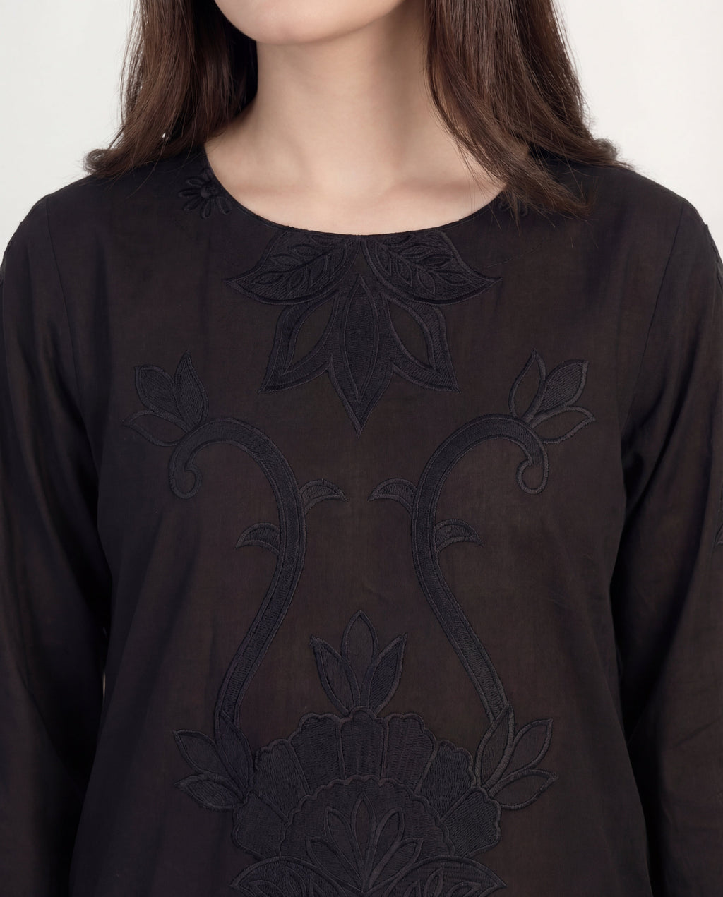 Shehrzad Black Premium Fabric Pakistani Summer Dresses - Sahiba-clothing - 2