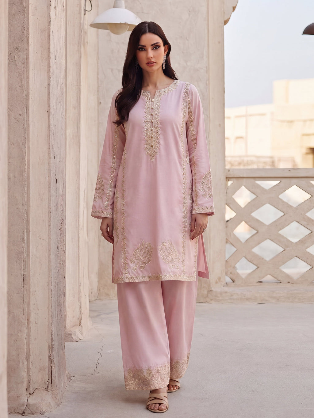 Qurbat Premium Fabric Pakistani Summer Dresses - Sahiba-clothing - 5