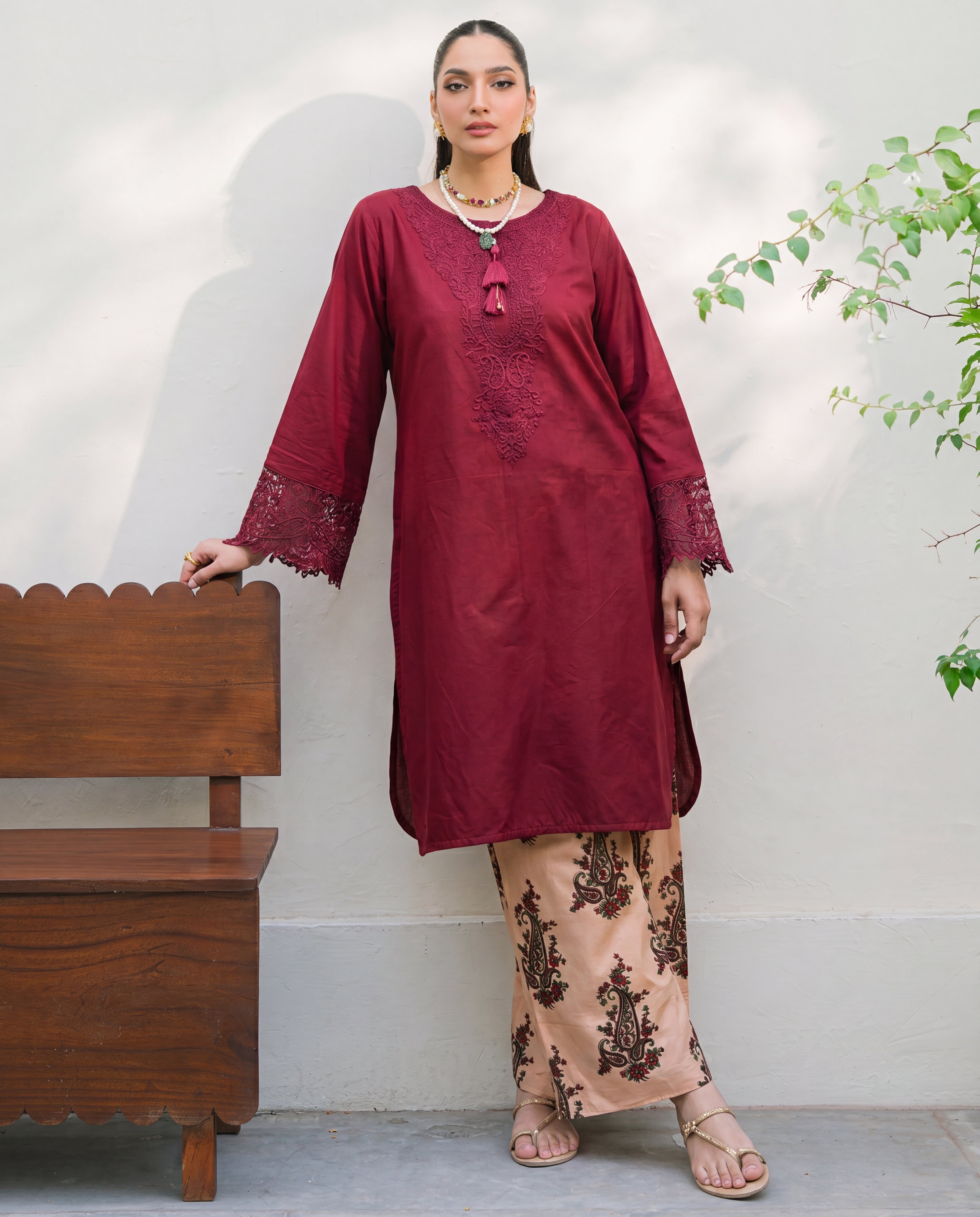 Grandiflora Premium Fabric Pakistani Summer Dresses - Sahiba-clothing - 5