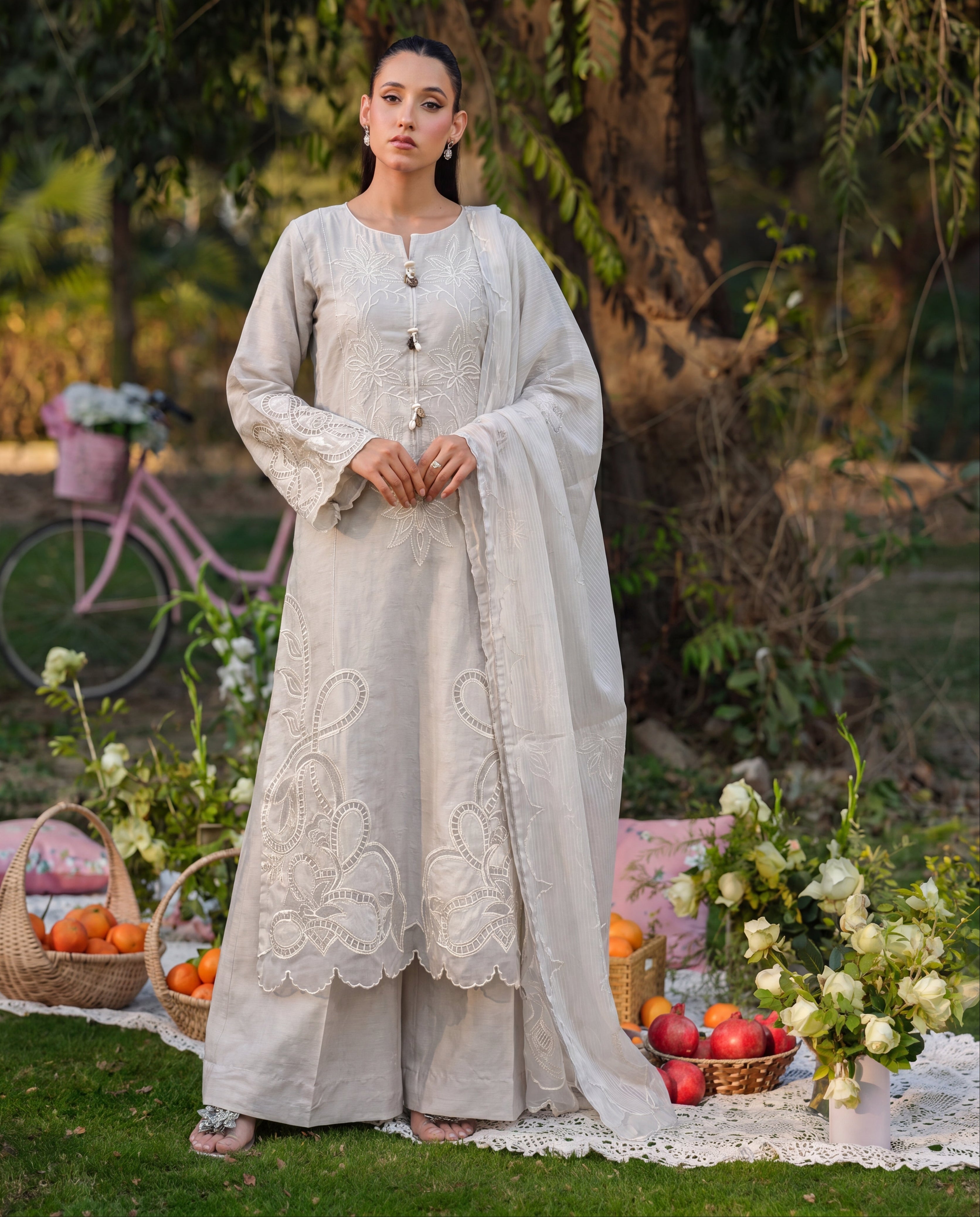 Clockleshell Premium Fabric Pakistani Summer Dresses - Sahiba-clothing - 1