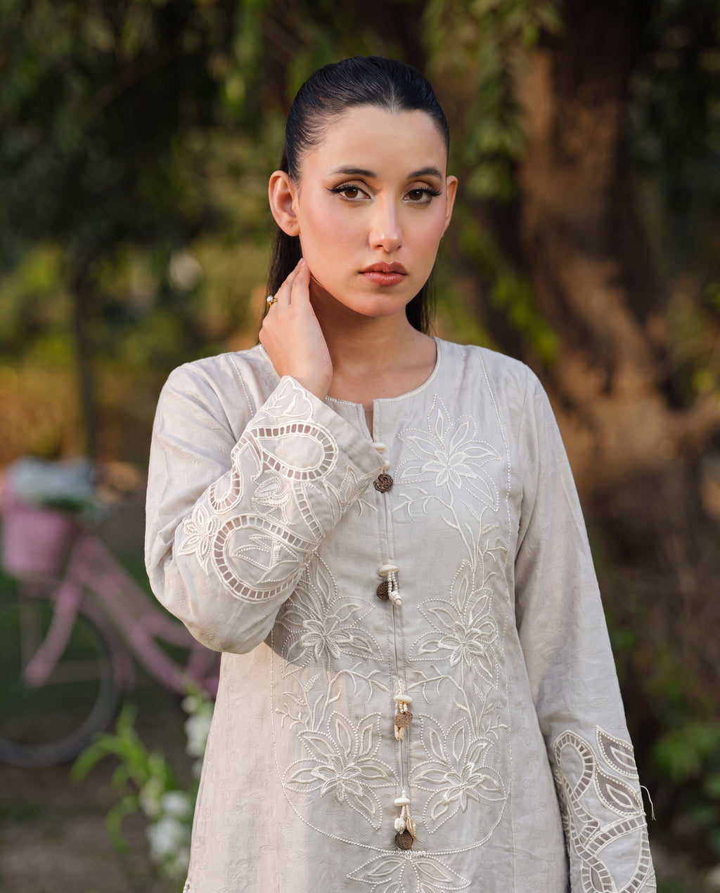 Clockleshell Premium Fabric Pakistani Summer Dresses - Sahiba-clothing - 3