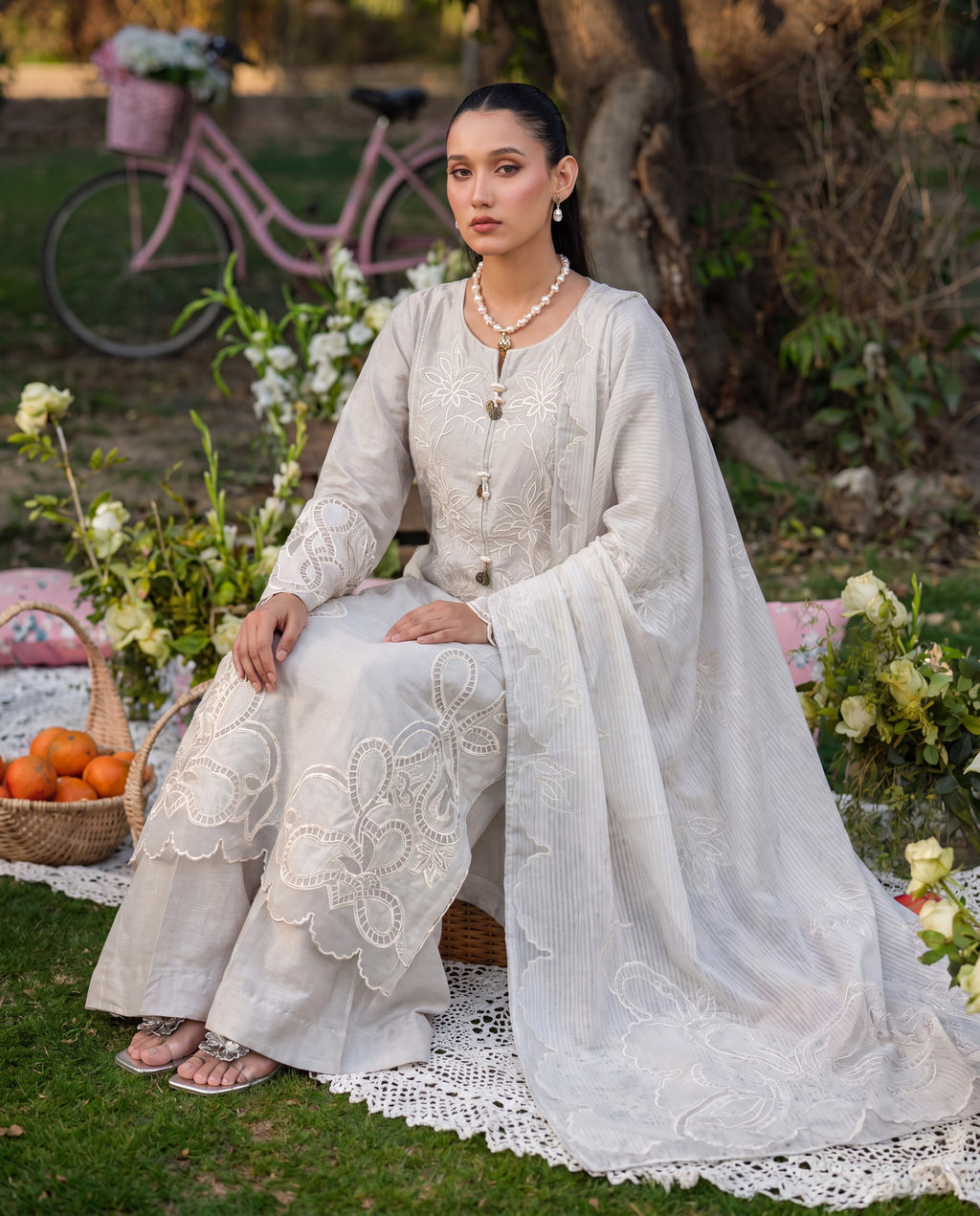 Clockleshell Premium Fabric Pakistani Summer Dresses - Sahiba-clothing - 7