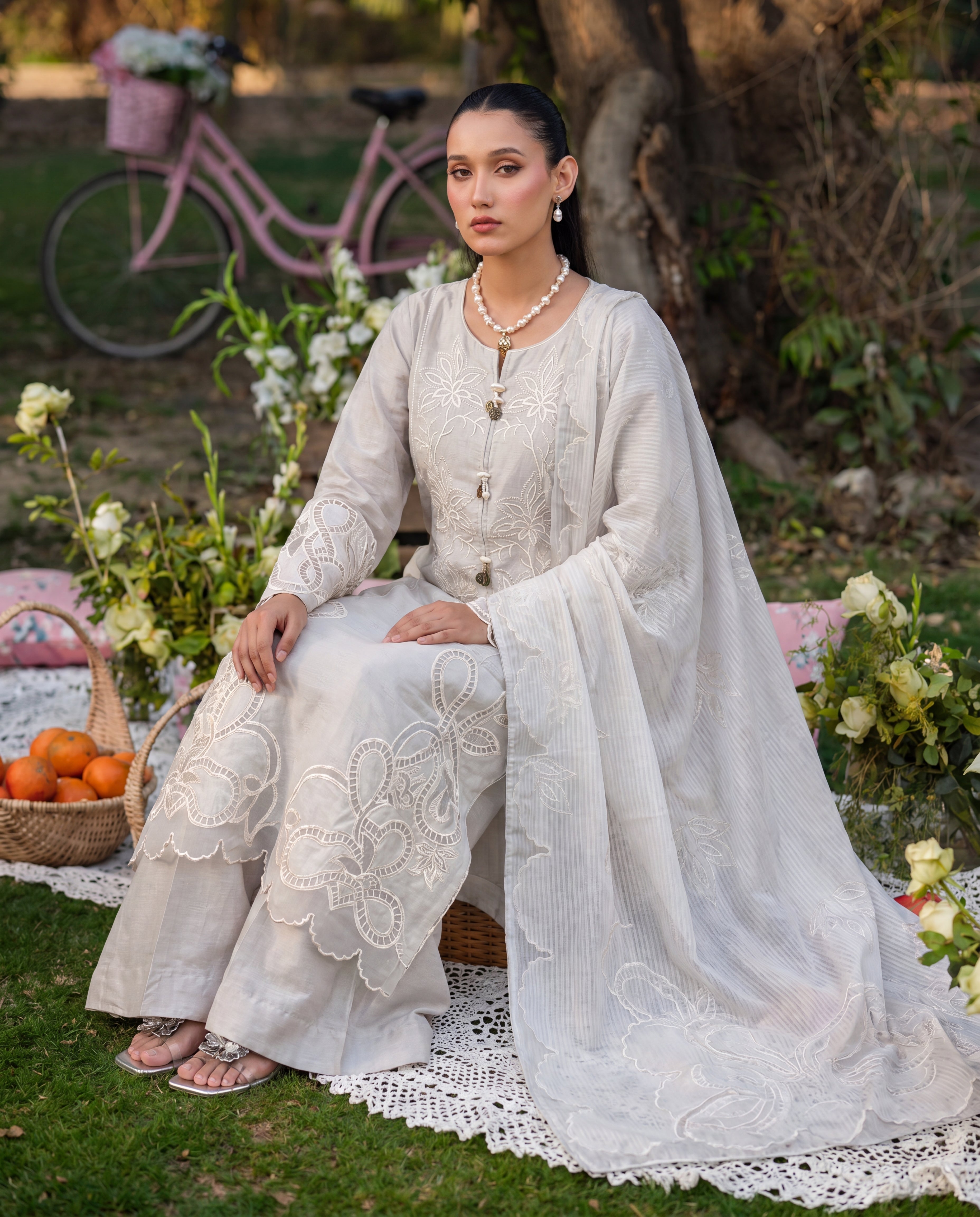 Clockleshell Premium Fabric Pakistani Summer Dresses - Sahiba-clothing - 7