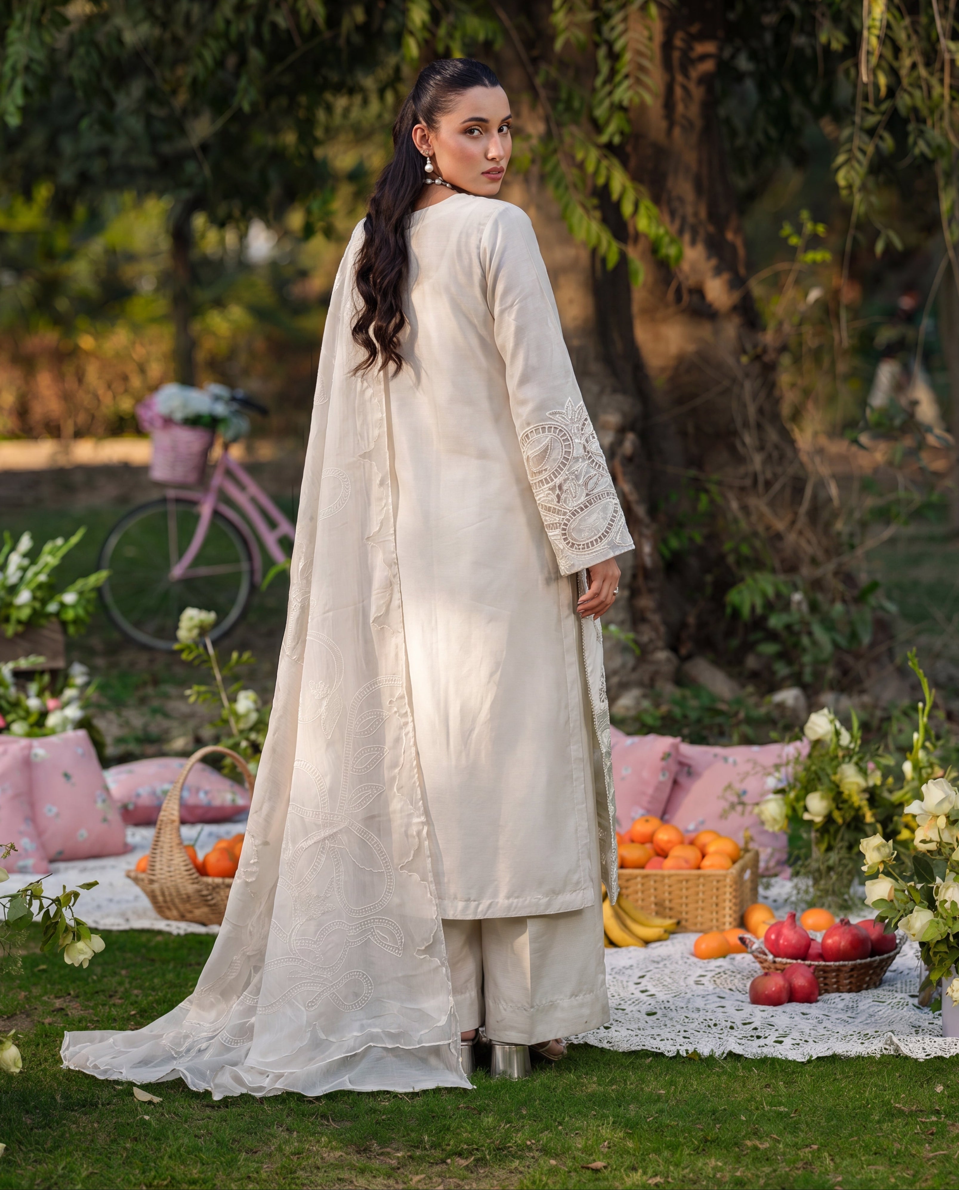 Clockleshell Premium Fabric Pakistani Summer Dresses - Sahiba-clothing - 2