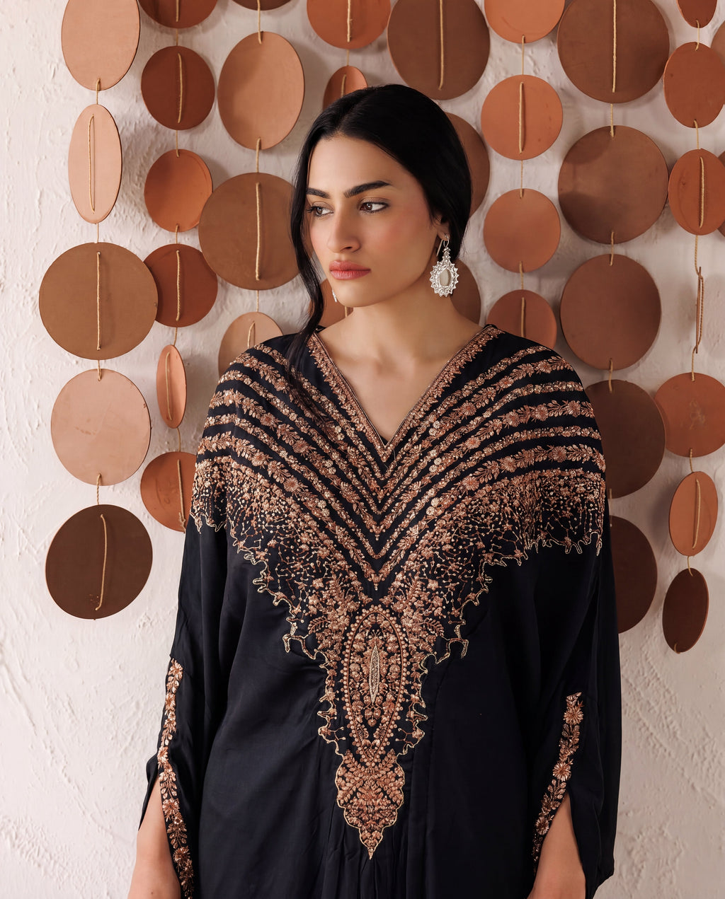 Grana Black Premium Fabric Pakistani Winter Dresses - Sahiba-clothing - 3