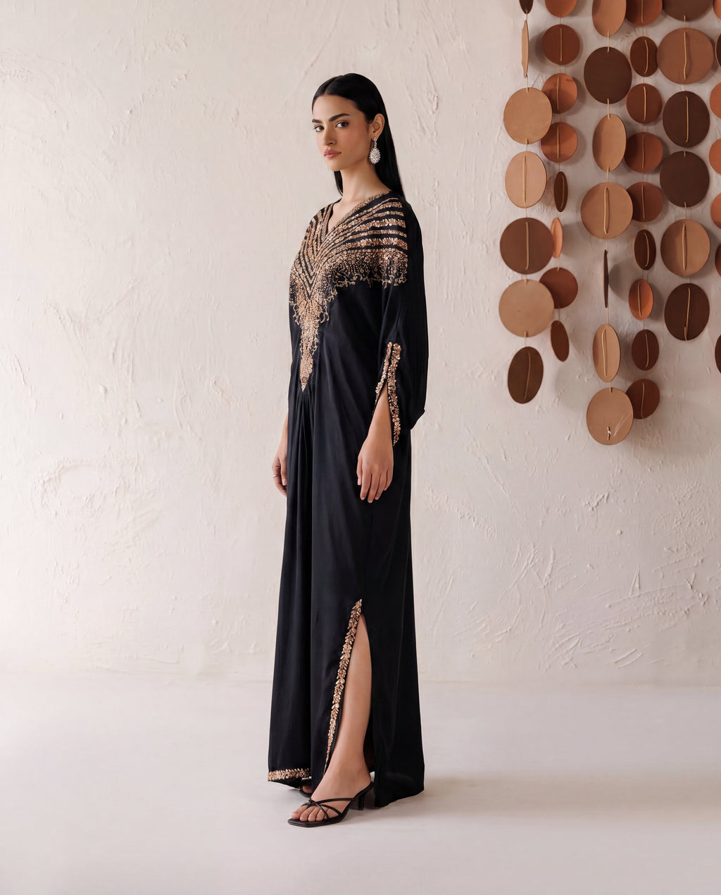 Grana Black Premium Fabric Pakistani Winter Dresses - Sahiba-clothing - 7