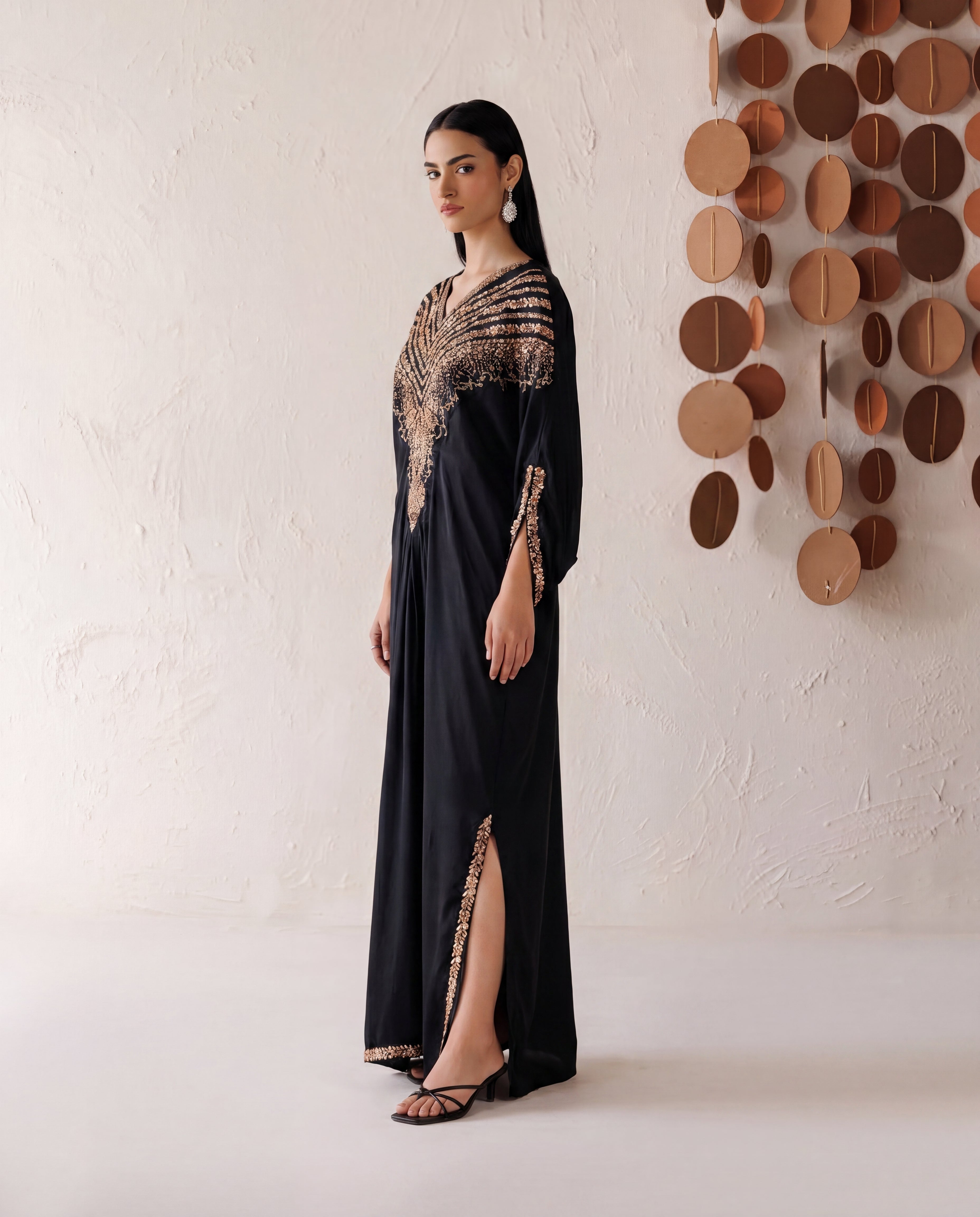 Grana Black Premium Fabric Pakistani Winter Dresses - Sahiba-clothing - 7
