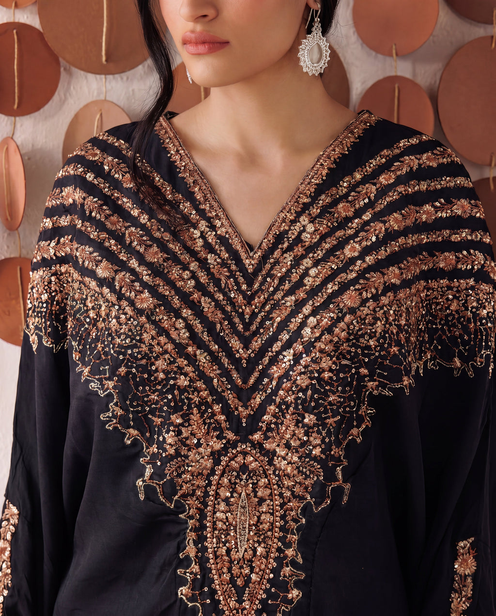 Grana Black Premium Fabric Pakistani Winter Dresses - Sahiba-clothing - 4