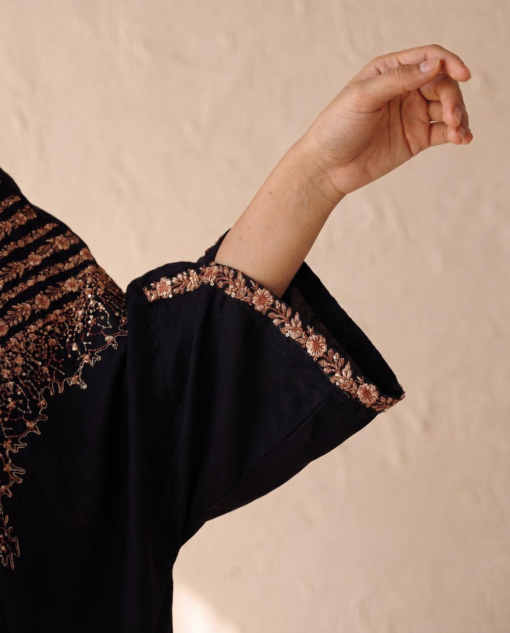 Grana Black Premium Fabric Pakistani Winter Dresses - Sahiba-clothing - 5