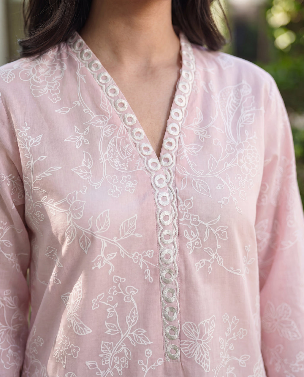 Plum Baby Pink Premium Fabric Pakistani Summer Dresses - Sahiba-clothing - 3