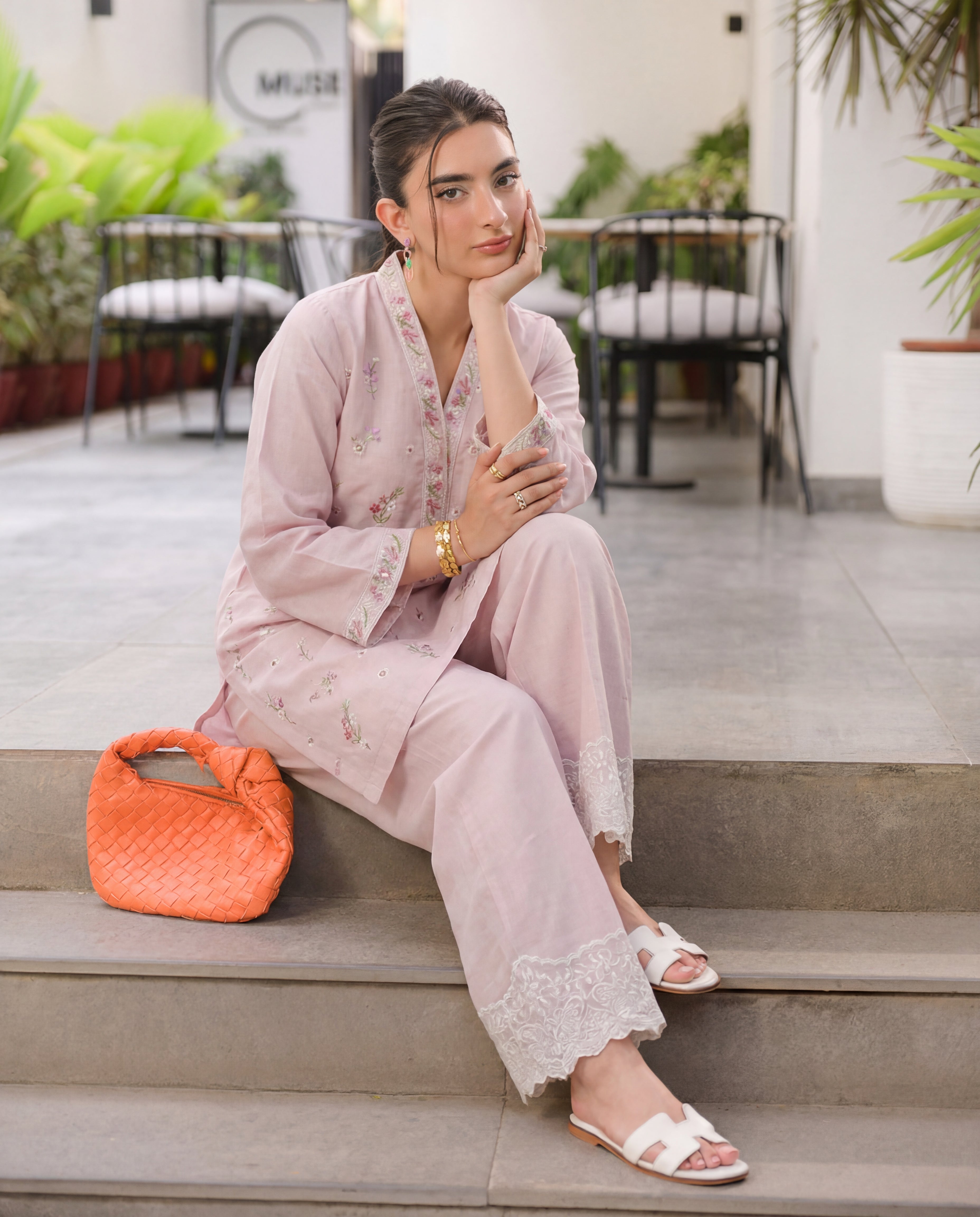 Gianna Pink Premium Fabric Pakistani Summer Dresses - Sahiba-clothing - 2