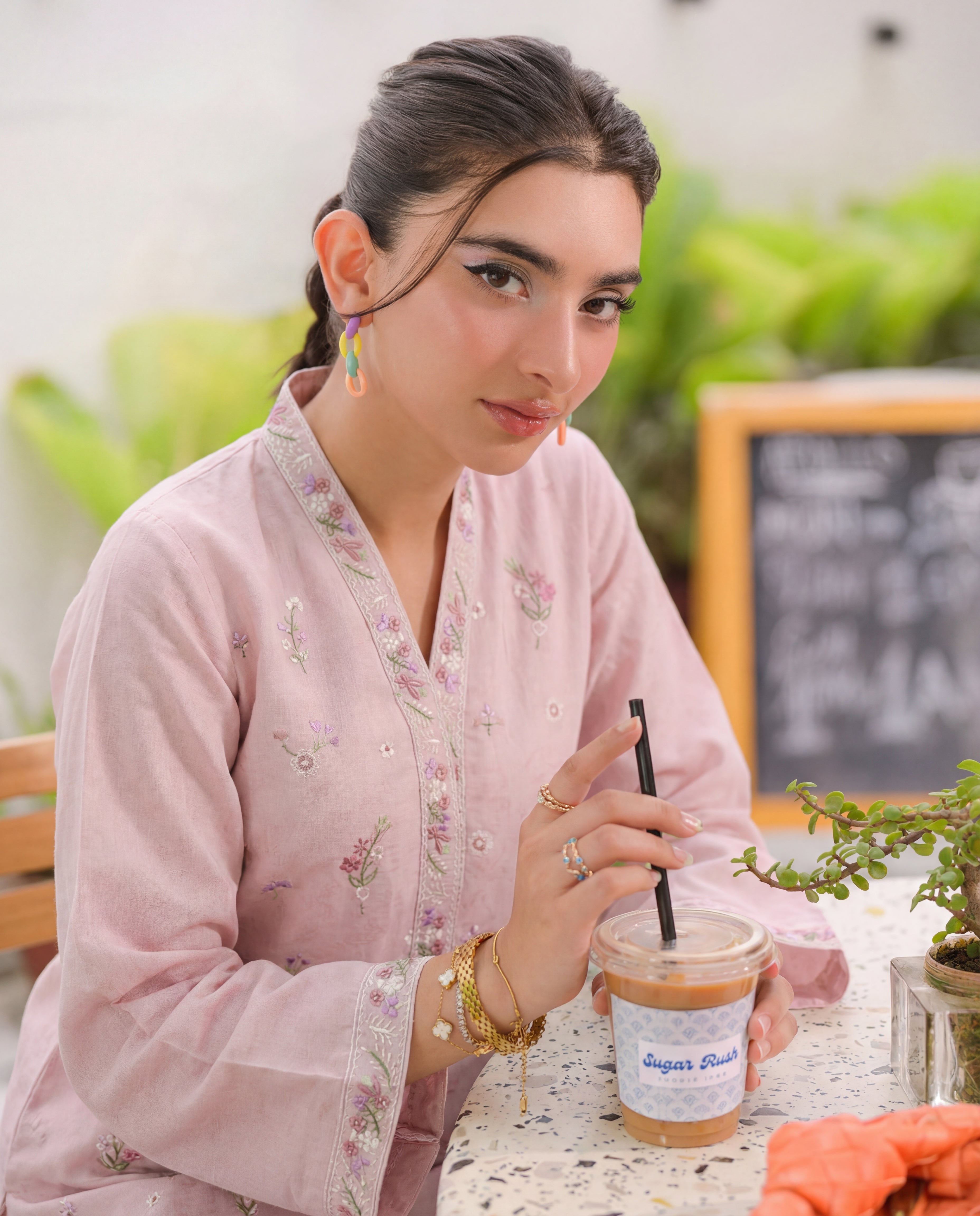 Gianna Pink Premium Fabric Pakistani Summer Dresses - Sahiba-clothing - 5