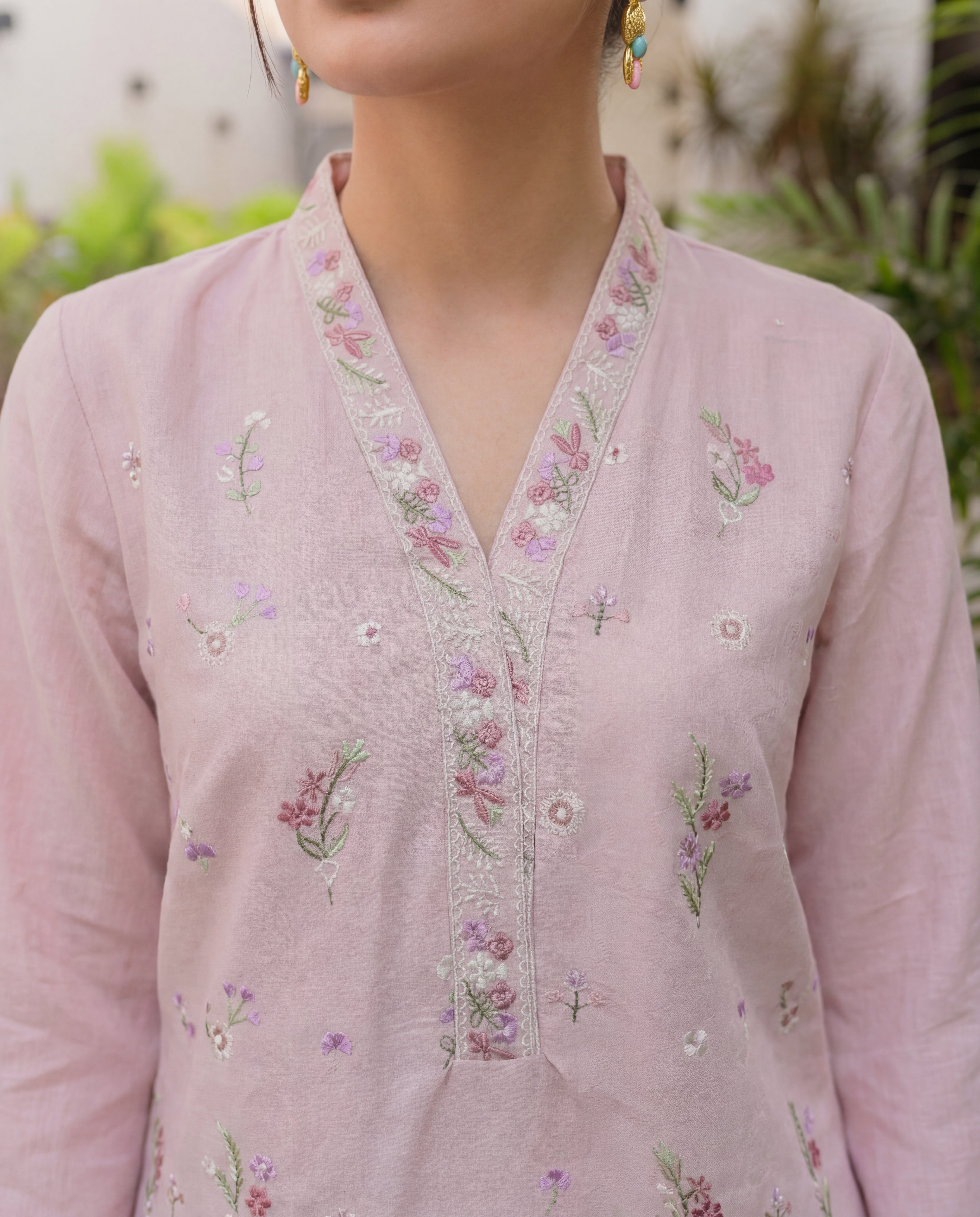 Gianna Pink Premium Fabric Pakistani Summer Dresses - Sahiba-clothing - 4