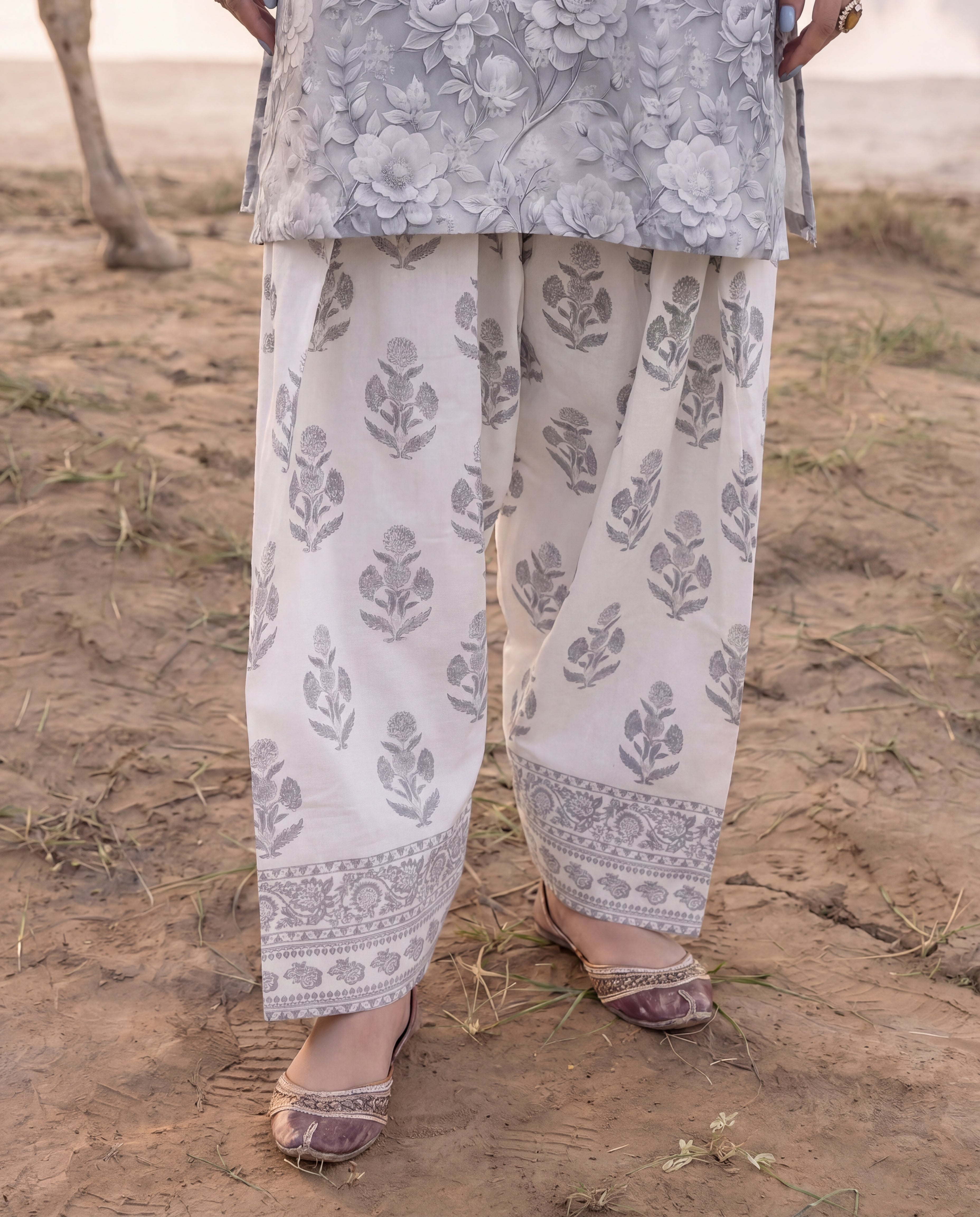 Zivaa Grey Premium Fabric Pakistani Summer Dresses - Sahiba-clothing - 5