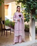 Moonflower Pink Premium Fabric Pakistani Summer Dresses - Sahiba-clothing - 1