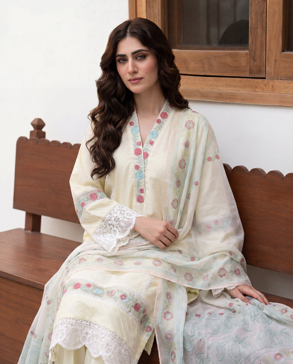 Moonflower Premium Fabric Pakistani Summer Dresses - Sahiba-clothing - 3