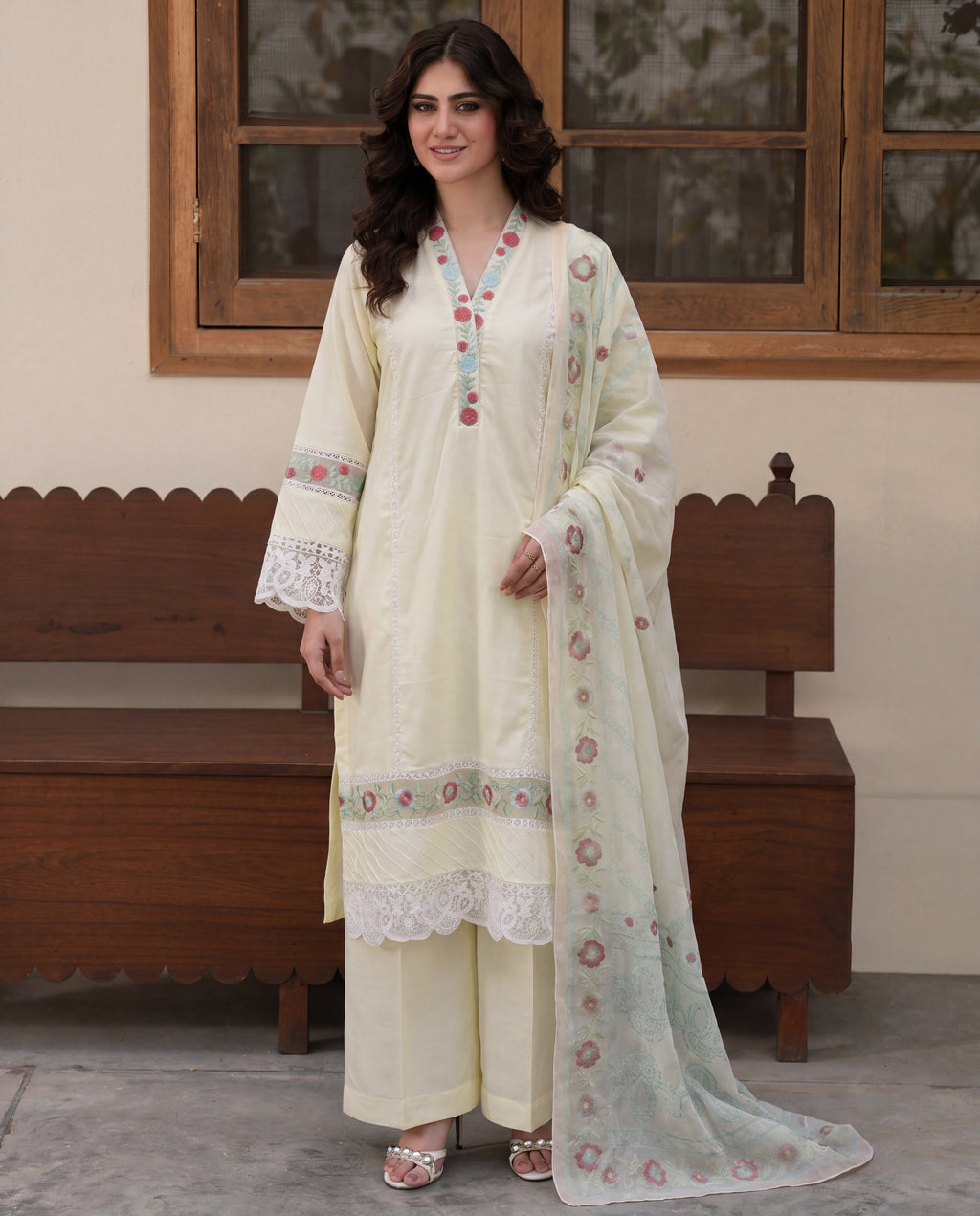 Moonflower Premium Fabric Pakistani Summer Dresses - Sahiba-clothing - 1