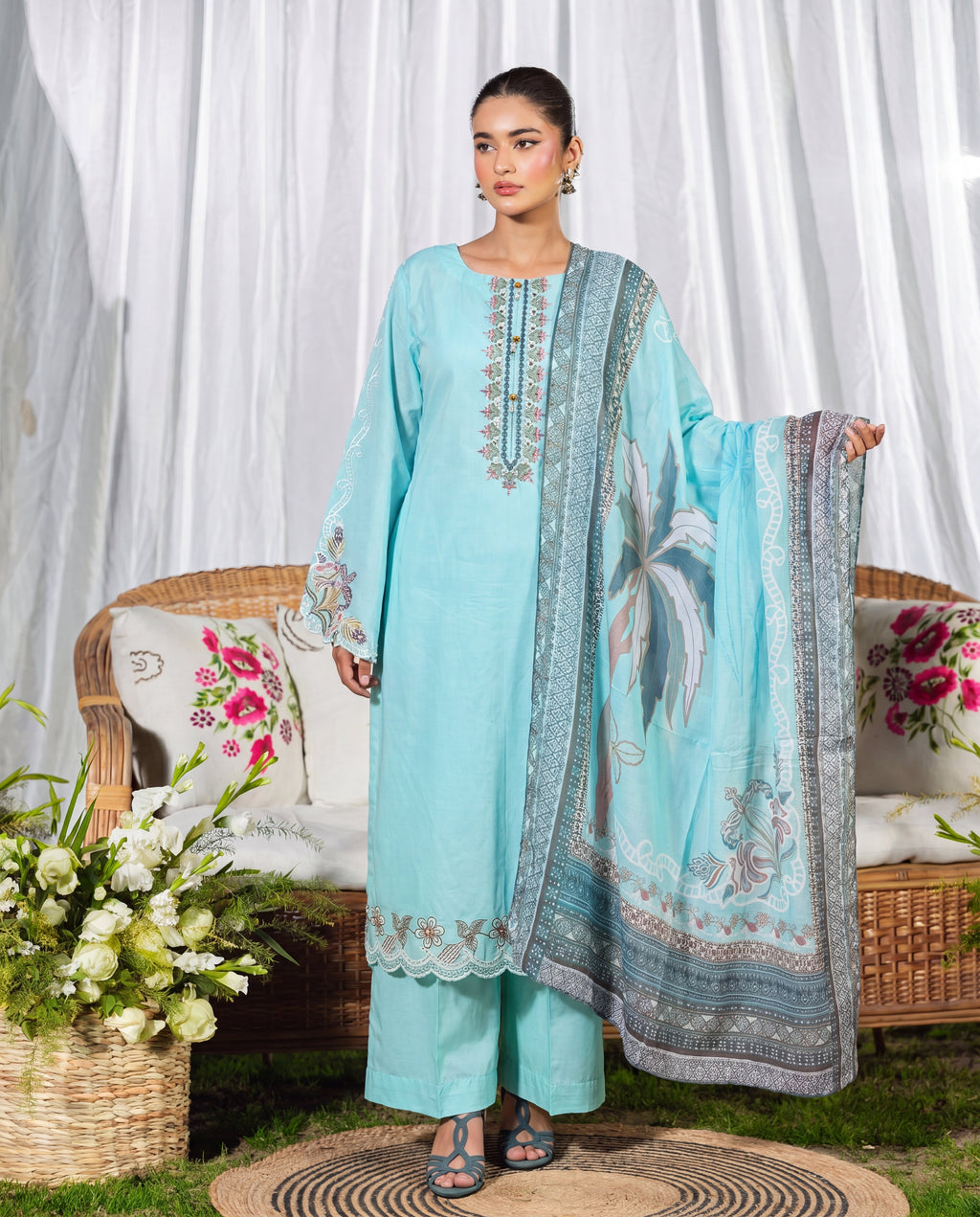 Gerbera Premium Fabric Pakistani Summer Dresses - Sahiba-clothing - 1