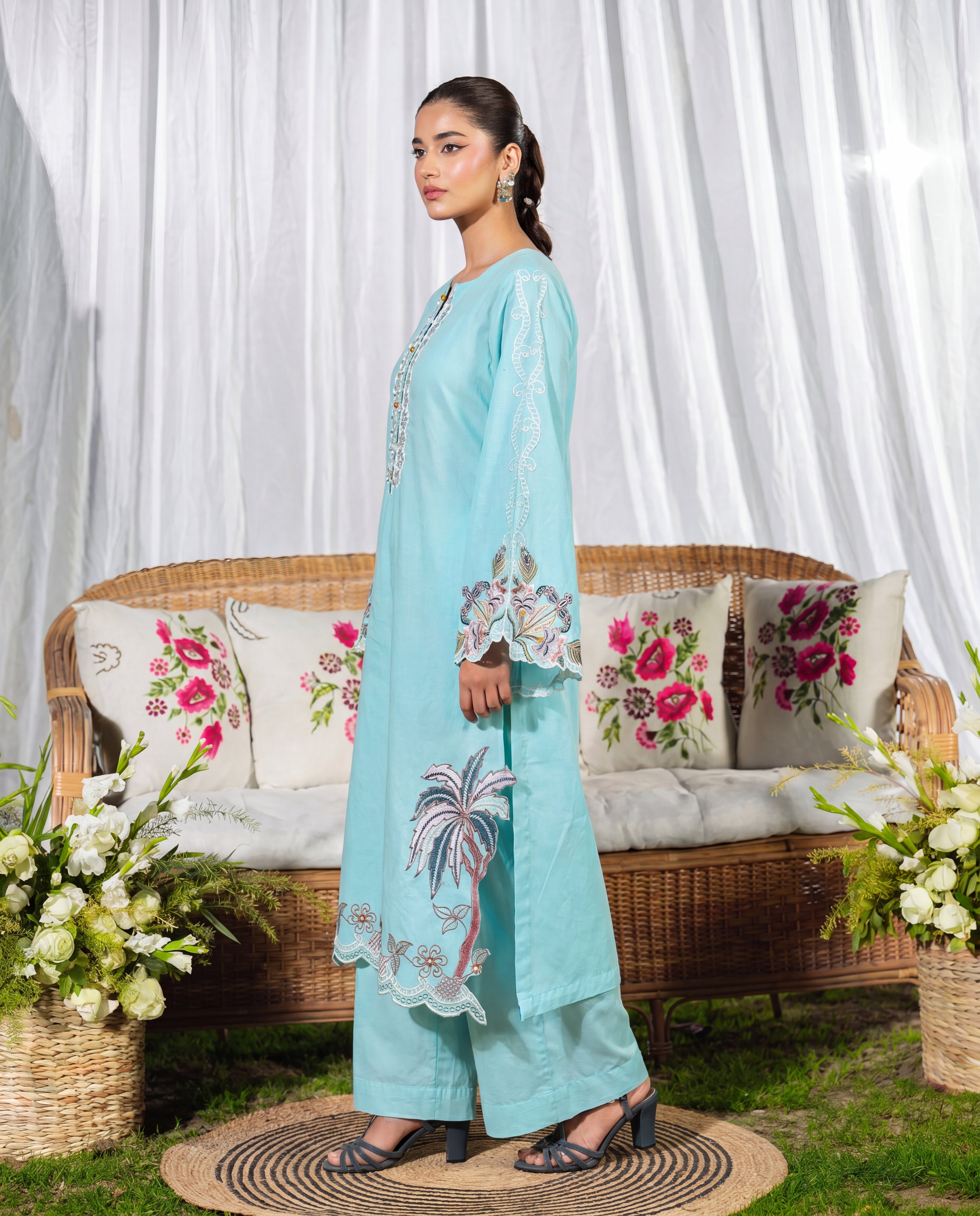 Gerbera Premium Fabric Pakistani Summer Dresses - Sahiba-clothing - 6