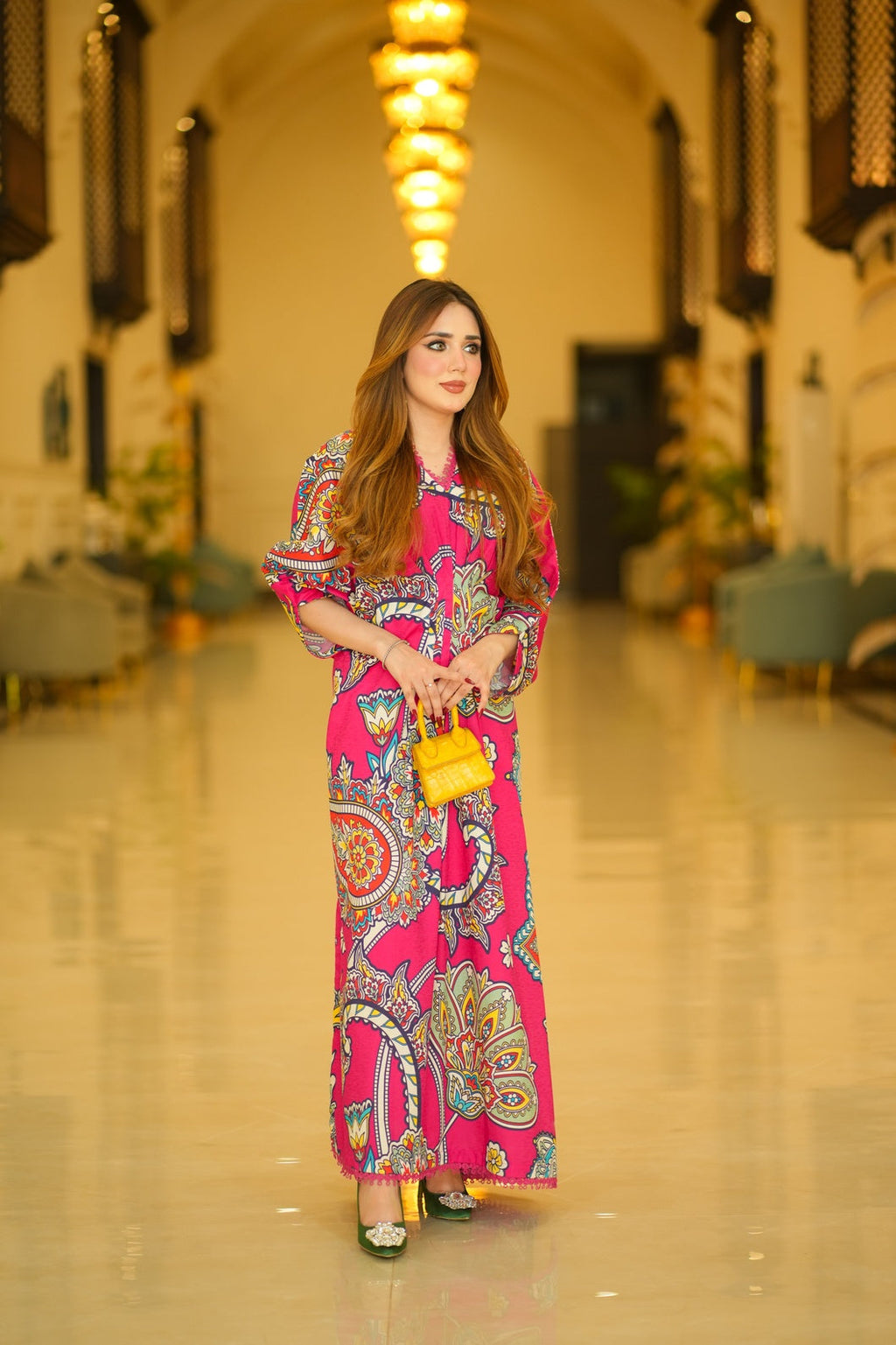 Tarana Kaftan - Hot Pink