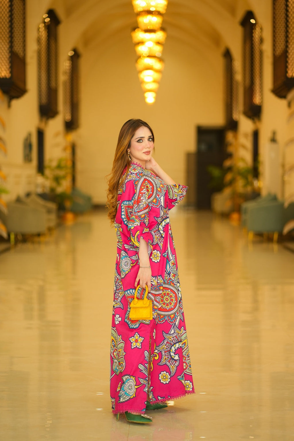 Tarana Kaftan - Hot Pink