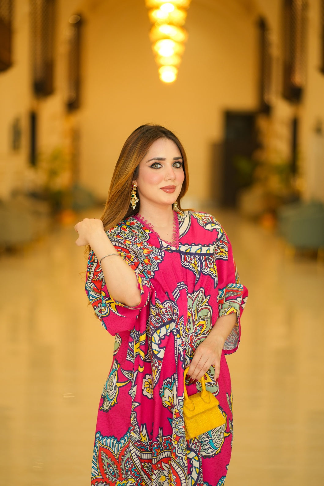 Tarana Kaftan - Hot Pink