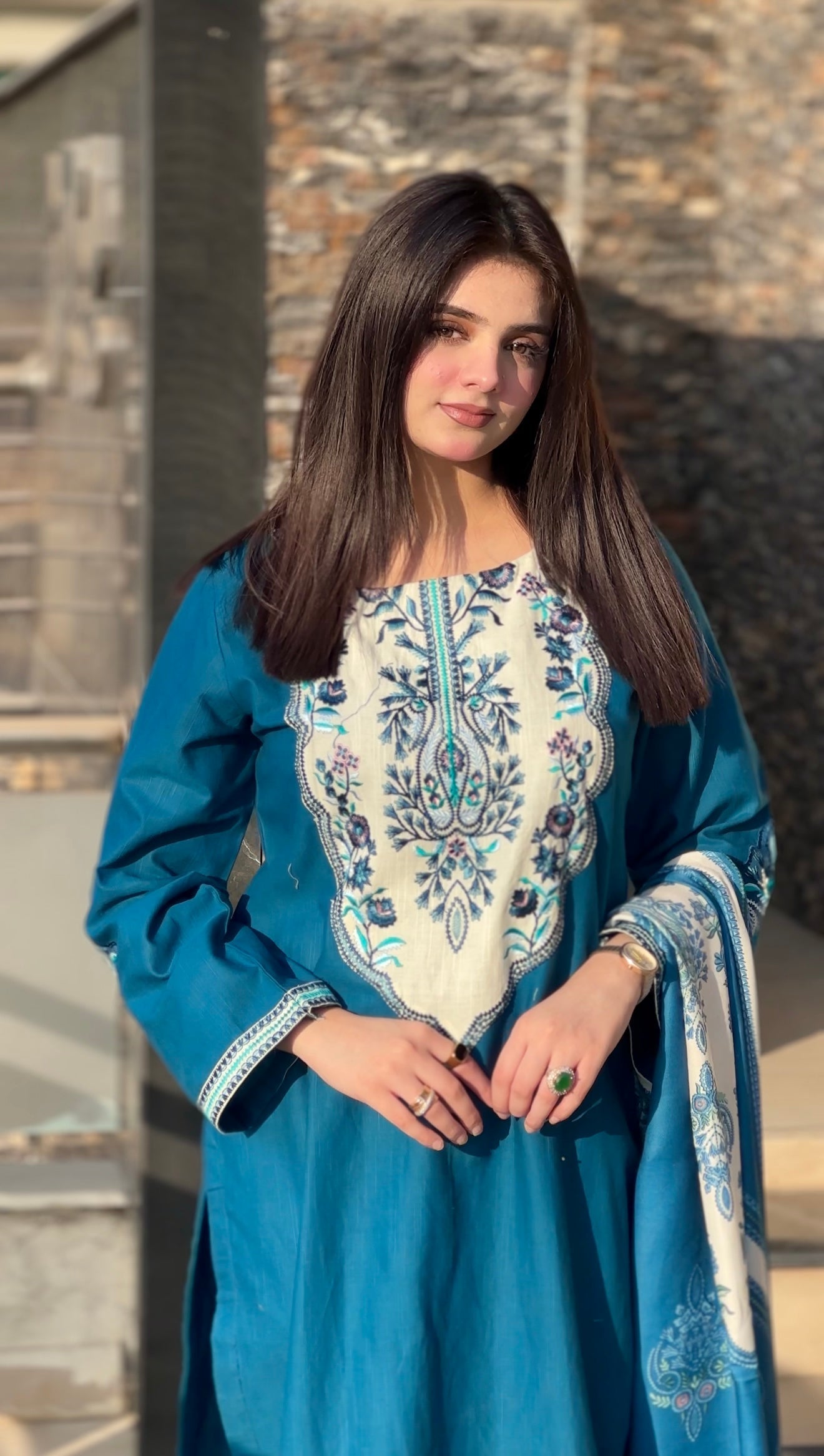 Roam Zinc Premium Fabric Pakistani Winter Dresses - Sahiba-clothing - 5