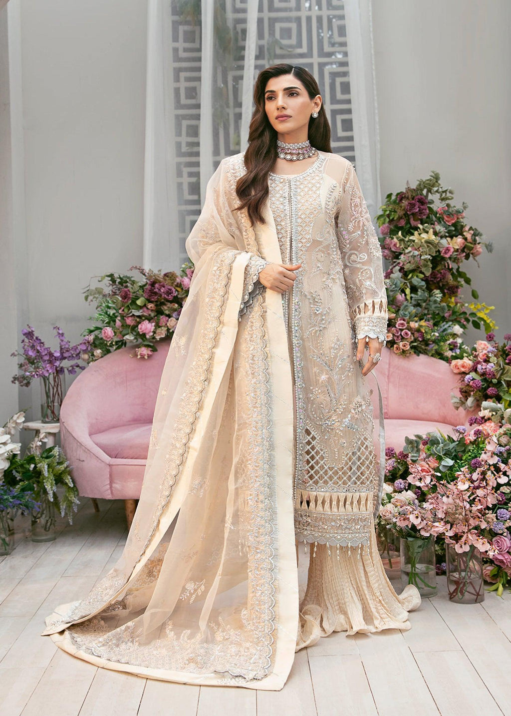 Dazzel dew Raw Silk Pakistani Formal Dresses